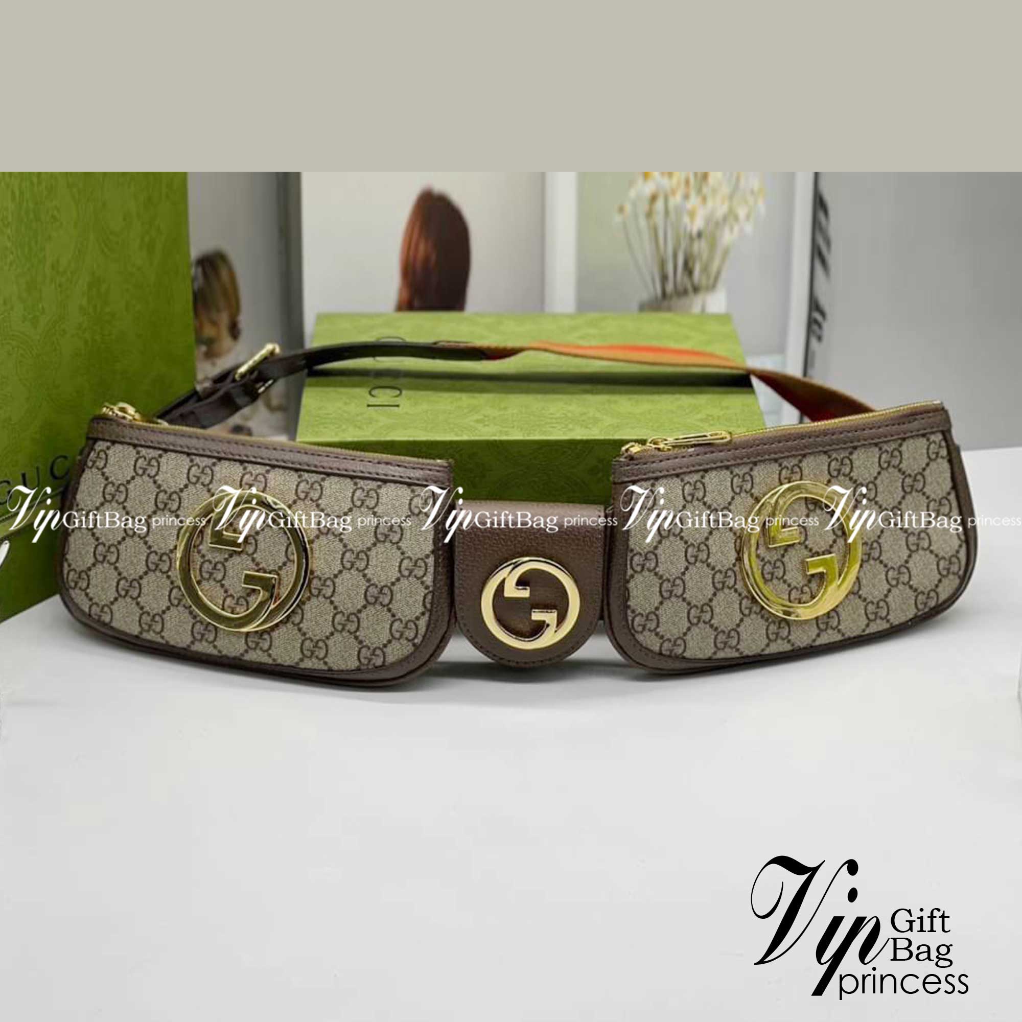 GUCCI Mini belt bag with round Interlocking G / Gucci Belt Bag เกรดออริจินอล กระเป๋าคาดเอว คาดอก เข้าเซ็ท 3 ใบ สุดคุ้ม รูปทรงเรขาคณิตนำเสนอใหม่อีกครั้งในคอลเล็กชั่น Gucci Love Parade