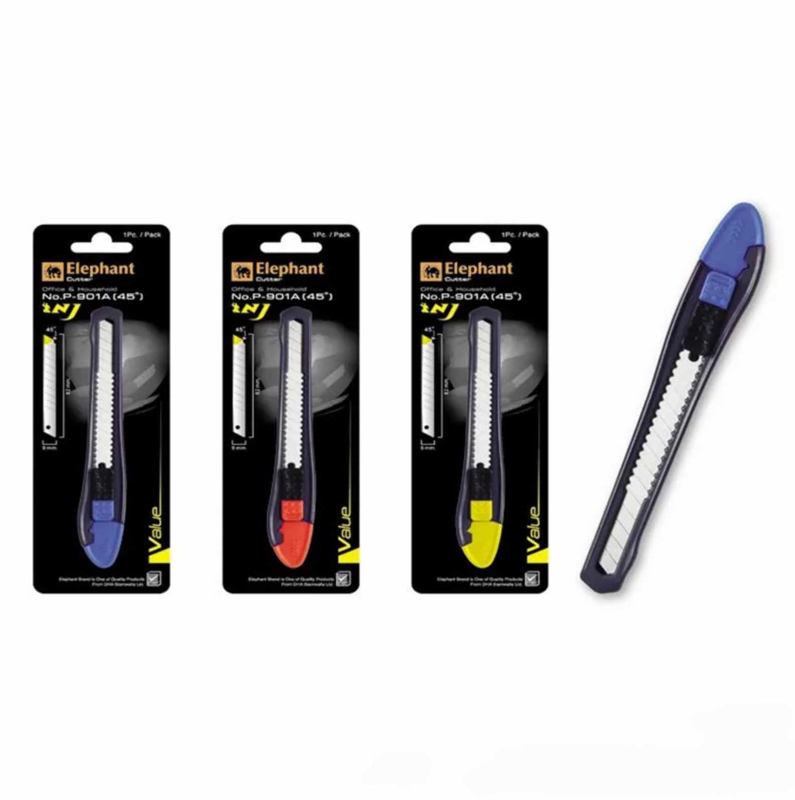 คัตเตอร์ใบเล็ก ช้าง P-901A 45องศา