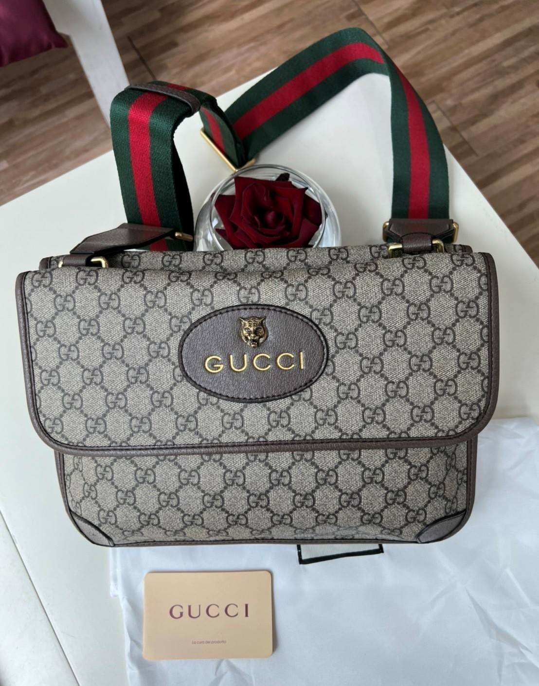 Gucci Neo Vintage Belt Bag / Gucci Ophidia Belt Bag กระเป๋าสะพายข้าง วัสดุผ้าใบ GG Supreme เปิดปิดแม่เหล็ก มี3ช่องแยกกันเป็นสัดส่วน ซับในผ้าฝ้ายและลินิน สายปรับระดับได้ ถอดสายไม่ได้