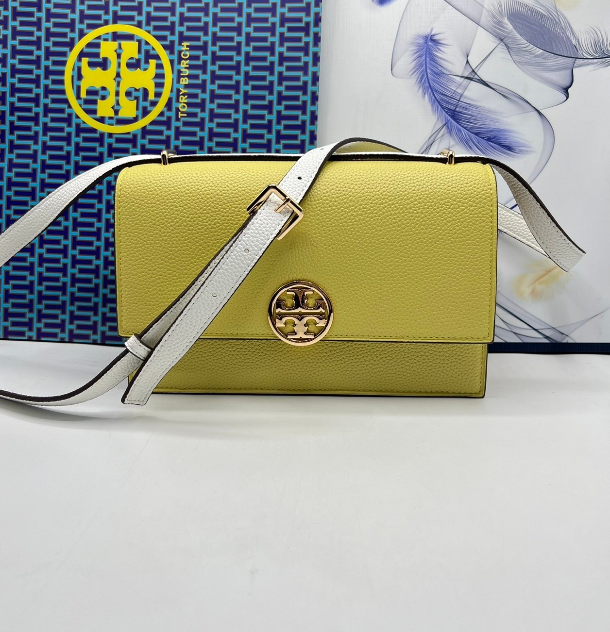 TORY BURCH MILLER LEATHER SHOULDER BAG กระเป๋าสะพายสวยหรู ผู้ดีทุกสี สายถอดได้ ถือเป็นคลัชได้ เกรดออริ สลับแท้ 1:1 ใช้งานต่างประเทศได้
