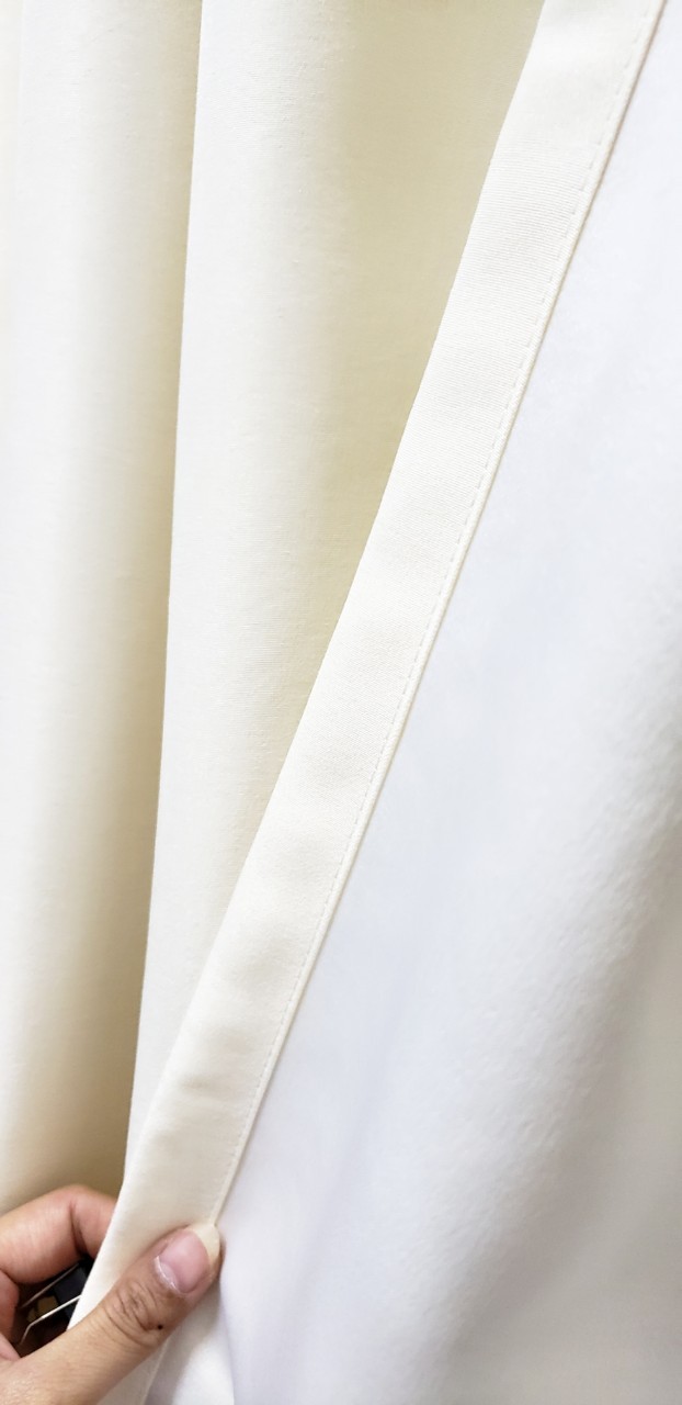 ผ้าม่าน ก.270*ส.230ซม./ผืน กันแสงUV95% ผ้าม่าน รุ่น มินิมอล(minimalist)สีครีมขาวอ่อน