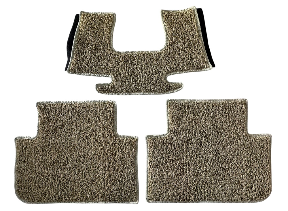 พรมดักฝุ่นไวนิล PORSCHE MACAN 2014-17 พรมดักฝุ่นในรถ ปอร์เช่ มาแคน สีครีม เข้ารูป 5ชิ้น