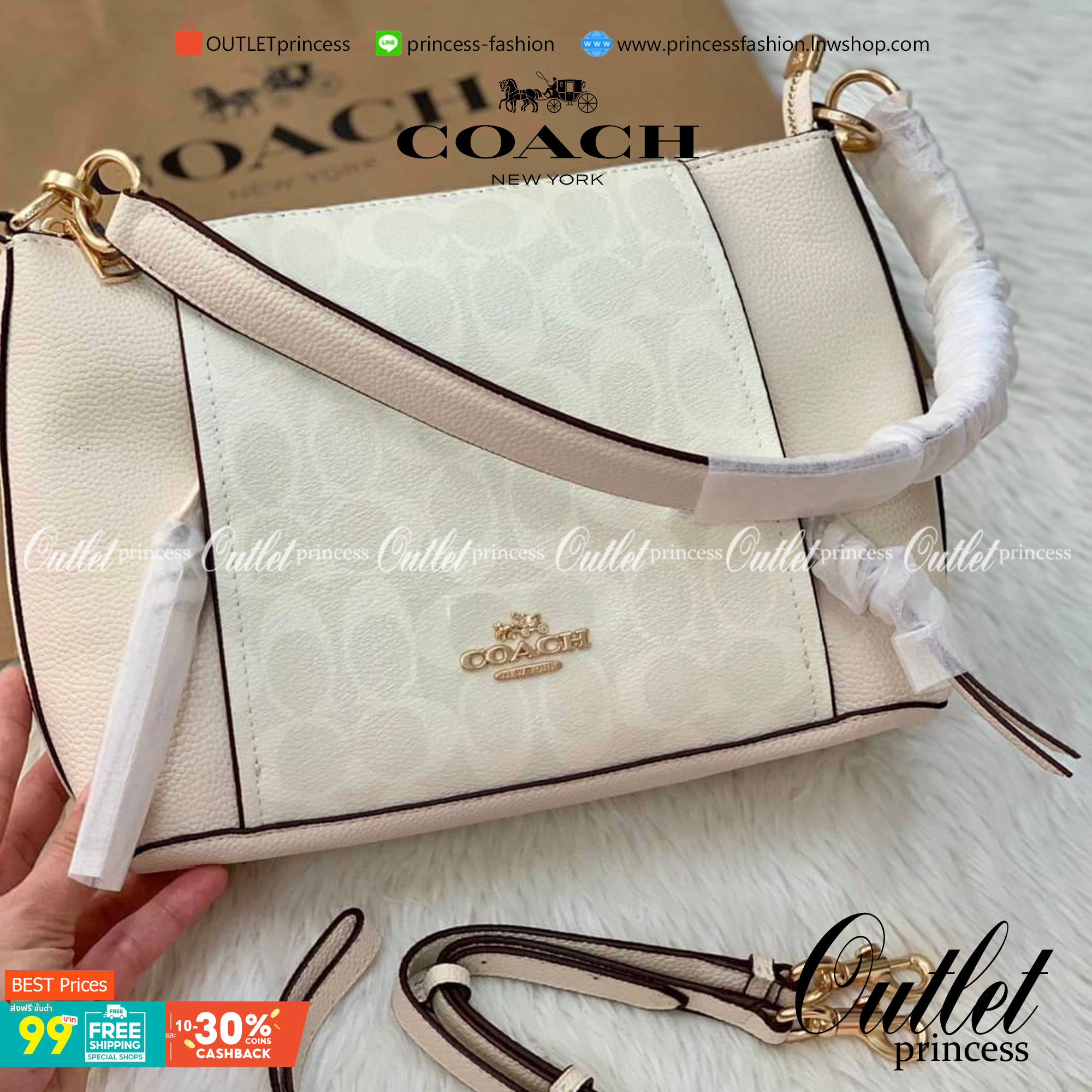 COACH SMALL MARLON SHOULDER BAG ((1600//1597)) 🌈พร้อมส่งที่ไทยอีกครั้ง ตามคำเรียกร้อง ห้ามพลาด! กระเป๋าหิ้ว//คล้องไหล่//สะพายข้างได้ หนังแท้ ทรงสวยมากค่ะ ด้านหน้ามีช่องซิปซ่อนแบบหนังห้อยให้2ช่อง ใส่ของจุกจิกค่ะ เปิดปิดกระเป๋าแบบซิป ภายในกว้างใส่ขอ