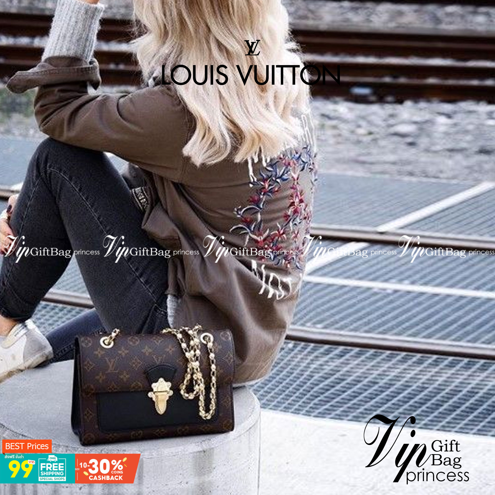 หนังแท้ LOUIS VUITTON VICTOIRE BAG พร้อมส่งที่ไทย