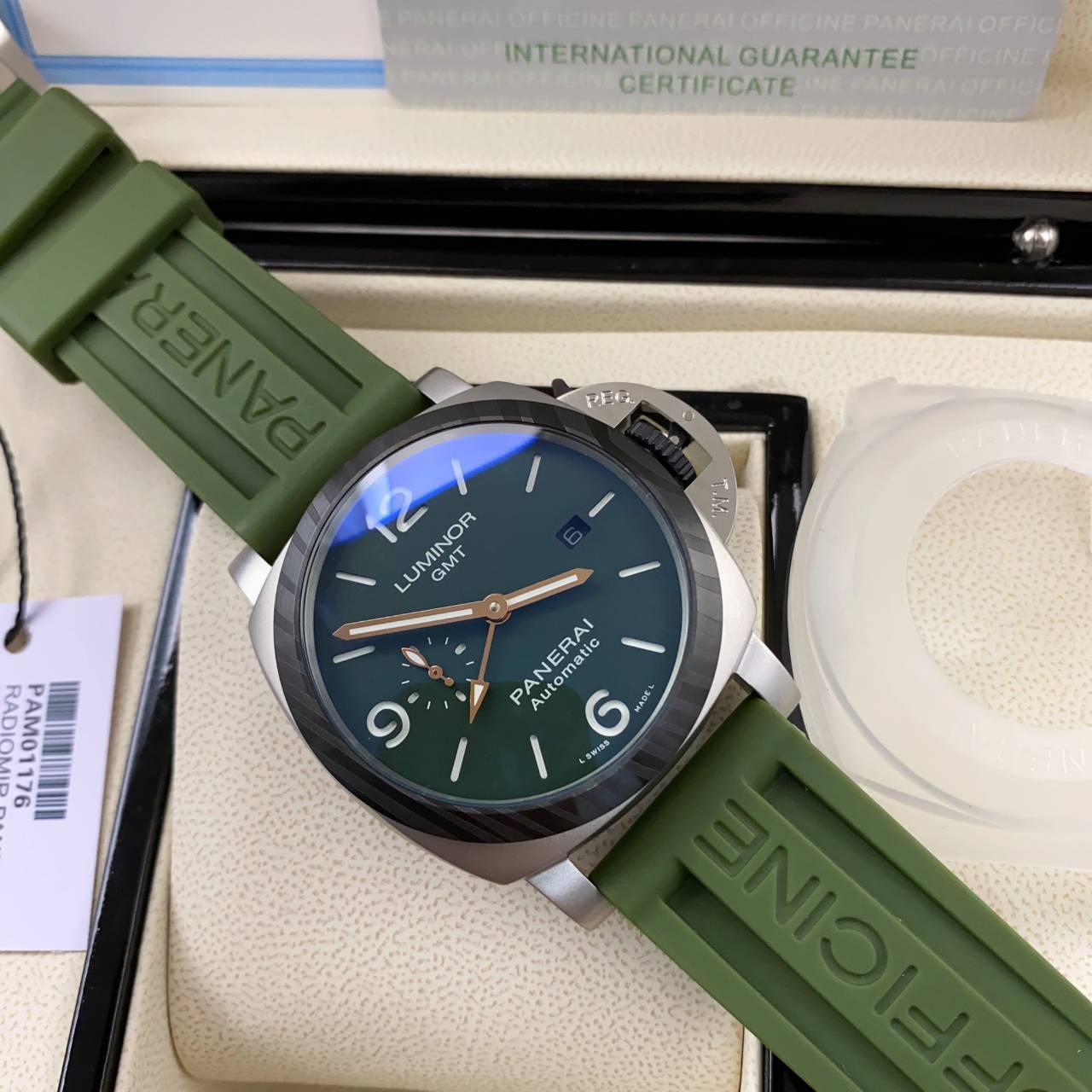 ORI | นาฬิกาพันนาราย PANERAI CC Size 46mm gmt ตั้งได้ ระบบออโต้ เกรดออริจินอล สลับแท้