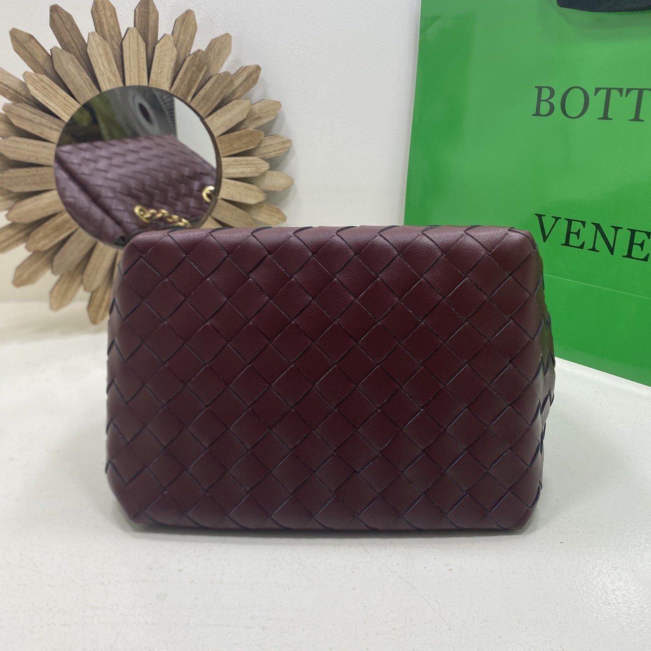 ORI หนังแท้ | Bottega Veneta Parachute Chain small shoulder bag / BV Hobo Bag กระเป๋าสะพายสุดชิค งานสานดีไซน์เรียบหรูโดดเด่น 🤍 เกรดออริจินอล หนังแท้