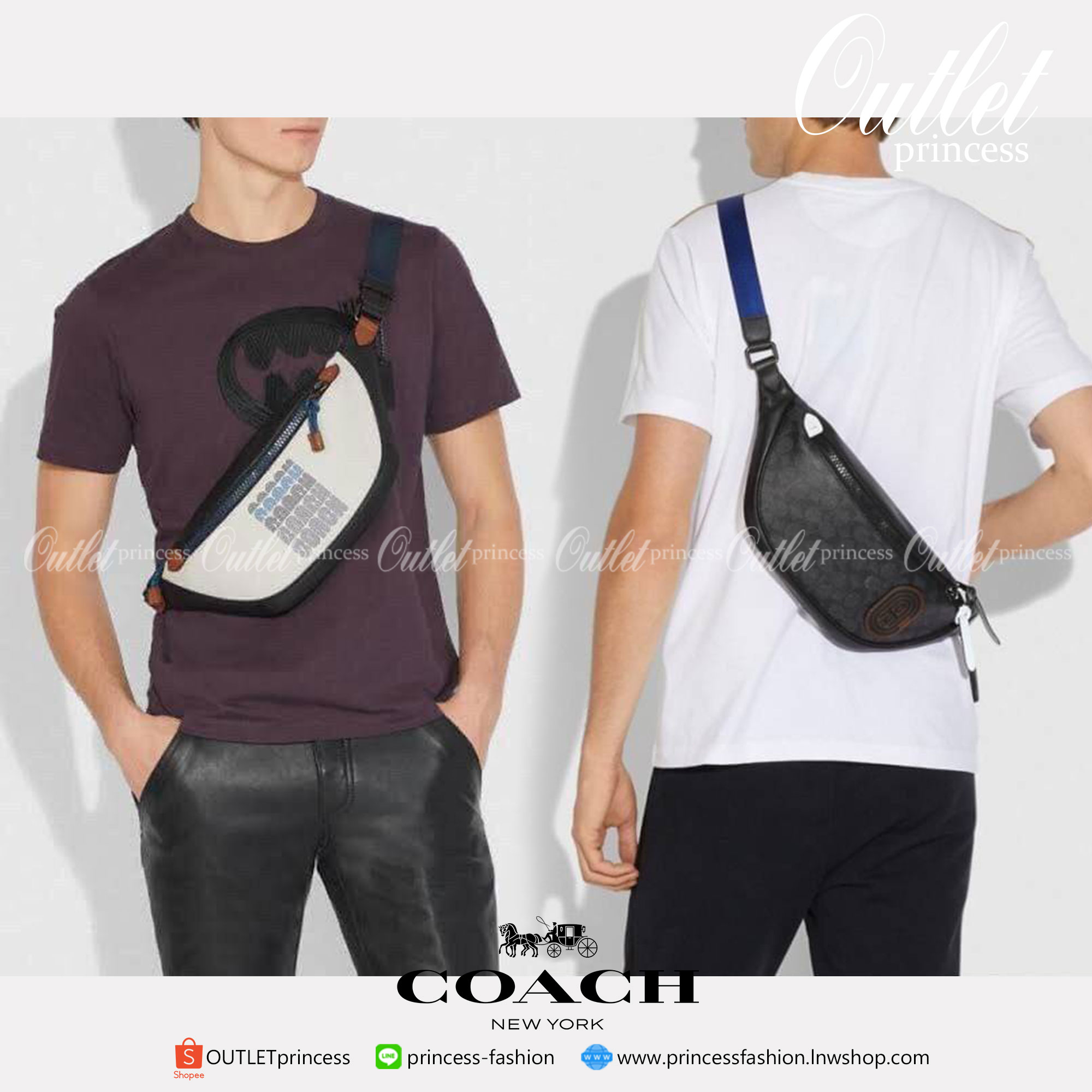 Coach F84711 Warren Mini Belt Bag In Signature Canvas กระเป๋าคาดอก คาดเอว ขนาดกำลังดี ใช้งานง่าย ใช้ได้ทั้งหญิงและชาย