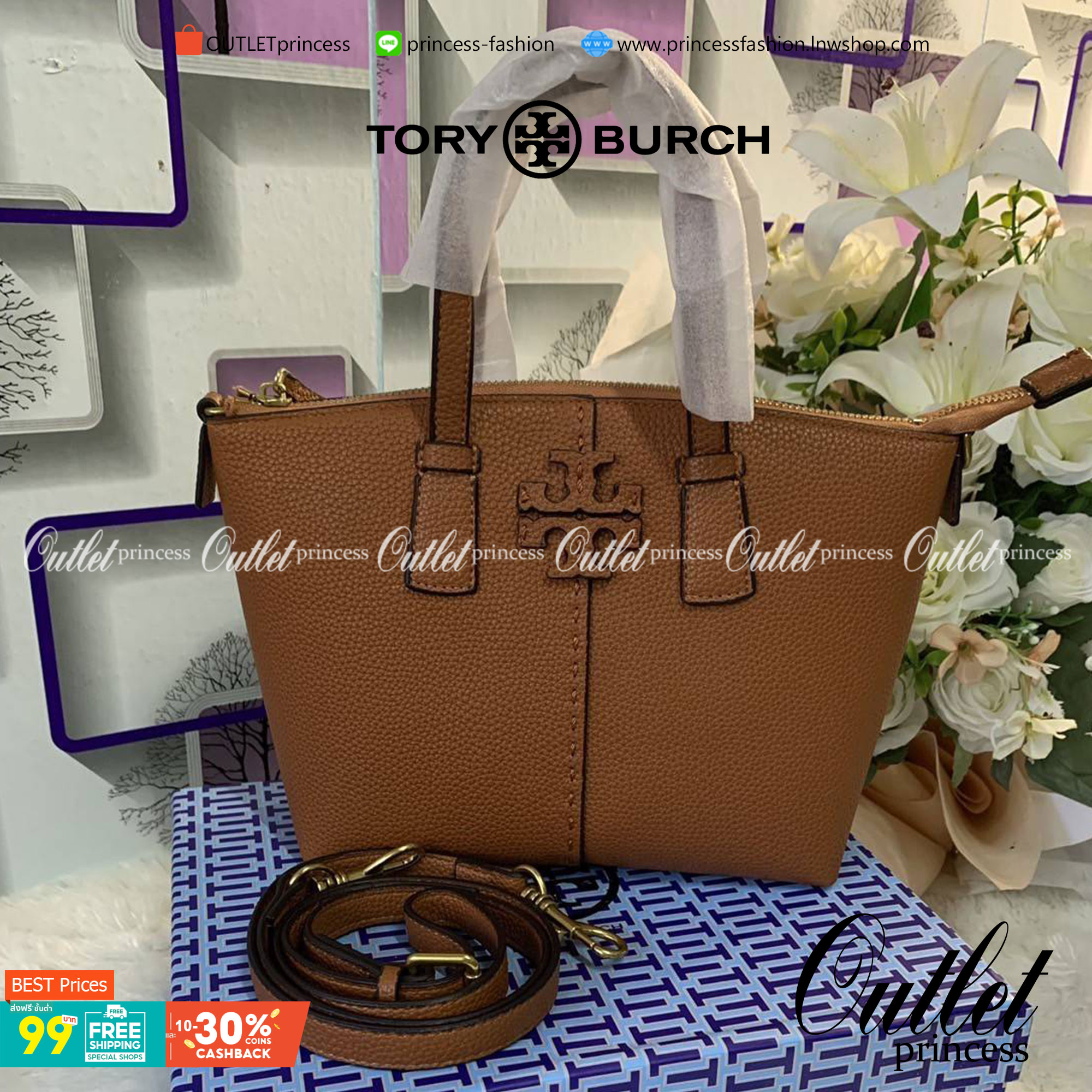 Tory Burch McGraw Mini Top Zip Satchel กระเป๋าสะพายทรงสวย ขนาดกำลังดี หูจับถนัดมือ วัสดุหนังแกะสังเคราะห์หนังสวยเงาขึ้นรูป ประดับโลโก้แบรนด์ด้วยหนังที่ด้านหน้า จะสะพายข้างหรือcrossbody ได้หมด แมทกับชุดได้ง่าย น้ำหนักเบาค่ะ มาพร้อมสายสะพายยาวปรับระดับได้ ถ