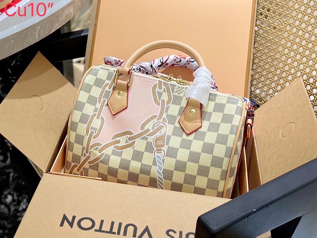 LV Speedy Bandouliere 25 Damier Azur Canvas - Handbags Spring Collection – Nautical กระเป๋าทรงหมอน รุ่นท็อปฮิต กับดีไซน์ใหม่ต้อนรับฤดูร้อน