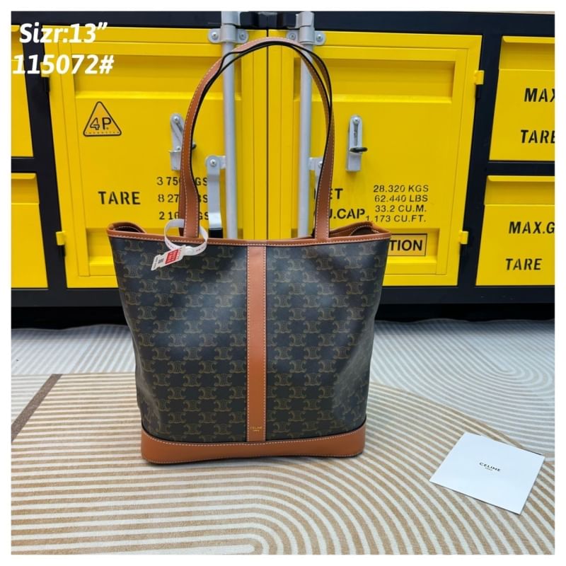 CELINE medium cabas in triomphe canvas / Celine Tote Shopping Bag กระเป๋าสะพายทรงโท้ทใบใหญ่ รุ่นยอดนิยม งานสวยหรูคลาสสิคไม่มีเอ้าท์ ภายในโล่งกว้างและจุมาก