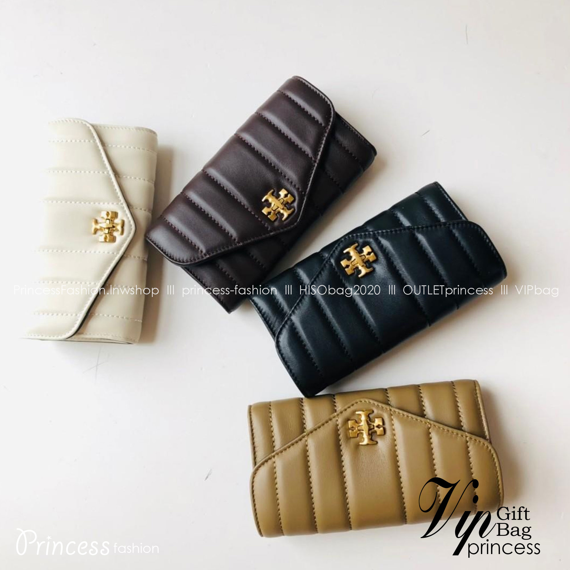 TORY BURCH KIRA CHEVRON POUCH KEY FOB / Tory wallet bag กระเป๋าสตางค์ใบยาวรุ่นใหม่ คอลเลคชั่น 2023 หรูหราทุกสี ดีไซน์คงความคลาสสิค ขนาดกำลังดี สัมผัสดีมาก