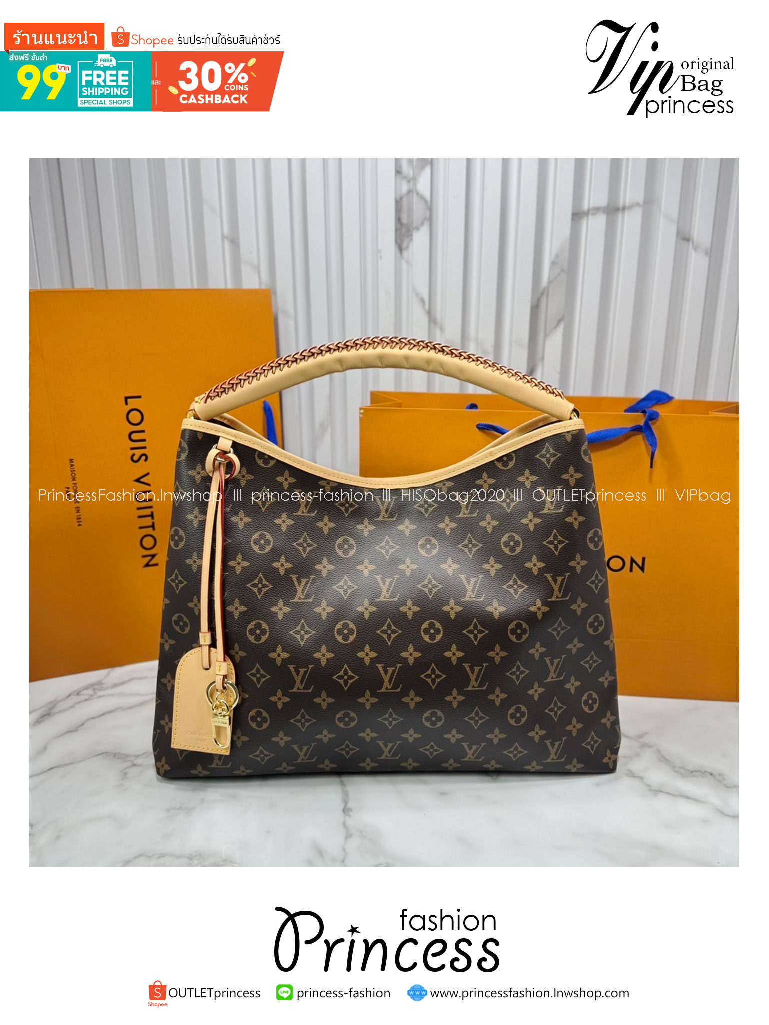 ORI หนังแท้ | LV Again handbag Monogram canvas / LV Carryall กระเป๋าสะพายแครี่ออลทรงโท้ท ดีไซน์ใหม่ล่าสุด ใบใหญ่