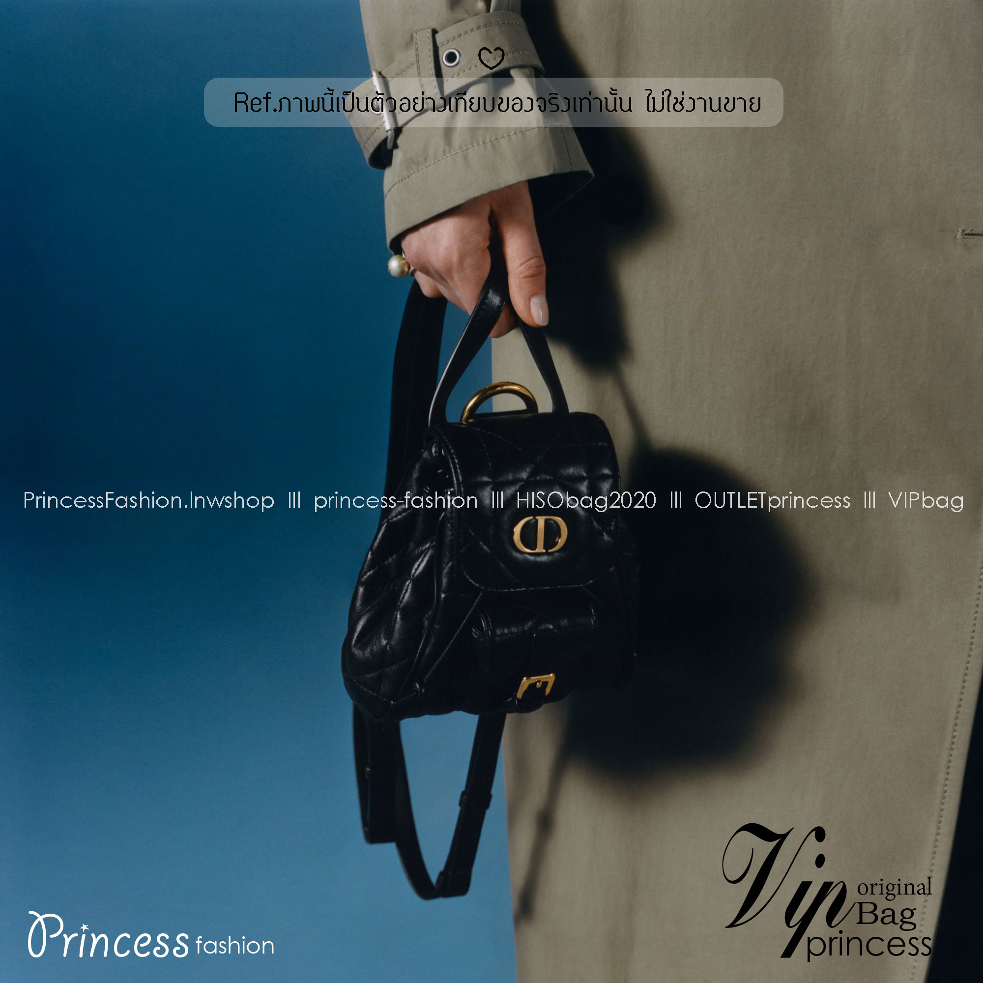 DIOR Small Caro Backpack กระเป๋าเป้ไซส์เล็กน่ารัก ดีไซน์ใหม่ หนังสวยเกินเรื่องมากๆ สัมผัสนิ่ม หรูหรา หูจับในตัวดีไซน์โค้งมนอะไหล่ทองสวยโดดเด่นไม่เหมือนใคร ที่สุดของความลัคชูต้องยกให้แบรนด์นี้