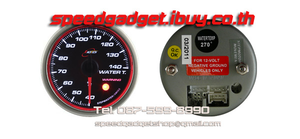 เกจ์วัดความร้อนหม้อน้ำ หน้ามืด 60 mm [Angel ring]