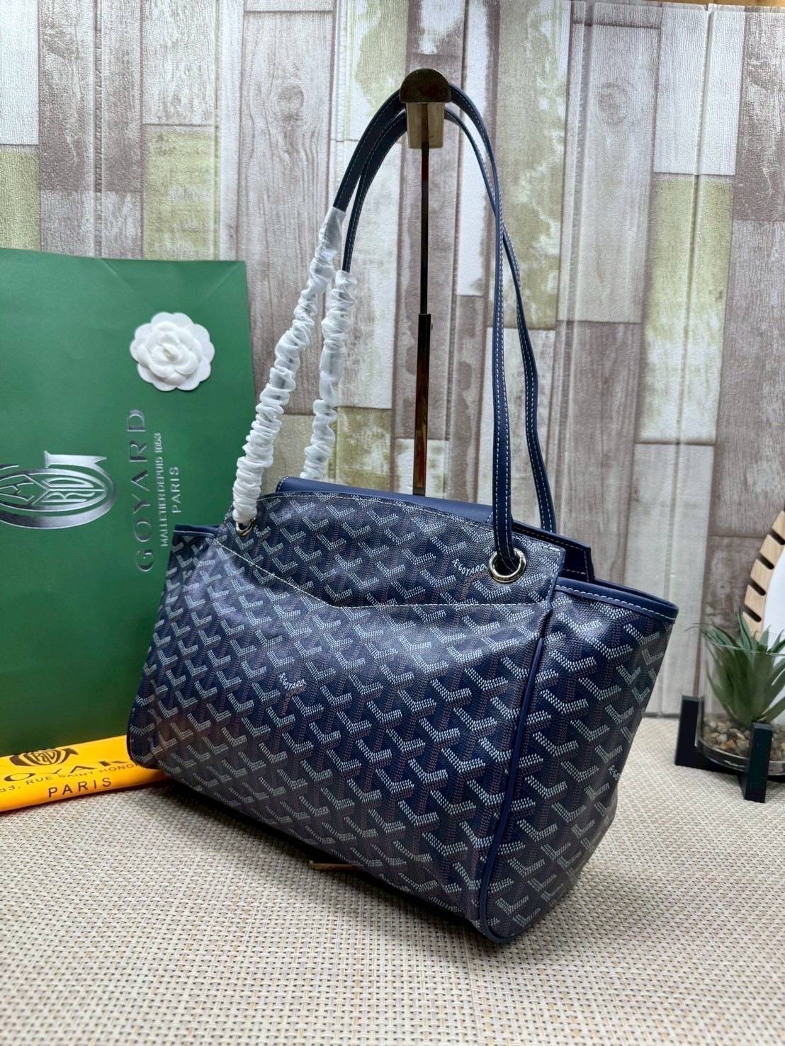 ORI หนังแท้ | GOYARD Rouette Souple Bag 30cm กระเป๋าสะพายแบรนด์หรูสัญชาติฝรั่งเศส สะท้อนถึงความเบา ความยืดหยุ่น คือการแสดงออกถึงแก่นแท้ของโมดูลาร์ของ Maison