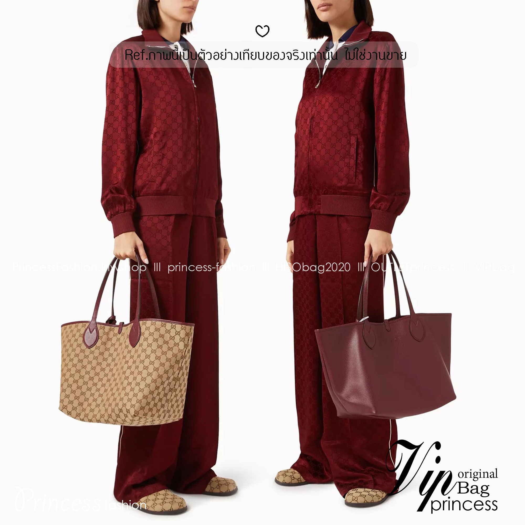 ORI หนังแท้ | Gucci Totissima medium reversible tote bag / Gucci Tote Bag กระเป๋าทรงสะพายทรงโท้ท ใช้งานได้ 2 ด้าน ดีไซน์ใหม่ล่าสุด ด้านหนัง และด้านแควสวยลายโลโก้ สวยหรูเรียบง่าย มาพร้อมใบเล็กเข้าเซ็ท ภายในโล่งกว้าง จุของได้เยอะจุใจ