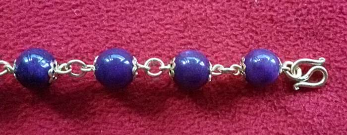 สร้อยข้อมือทองเหลืองหินอะเมทิสต์(ราศีกุมภ์)ค่ะ