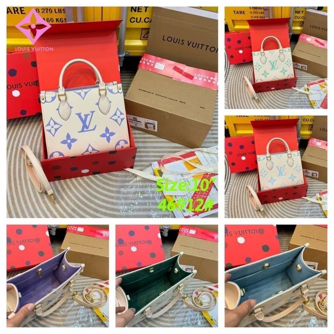 LV OnTheGo PM Bicolor Monogram Empreinte Leather tote bag กระเป๋าทรงโท้ทสีใหม่สวยหวาน โทนพาสเทลให้ความรู้สึกสดชื่นผ่อนคลาย เสมือนสายลมเย็นๆ ในวันต้นฤดูใบไม้ผลิ ที่ใครเห็นต้องเป็นหลงรัก ใช้งานได้ไม่มีเบื่อ