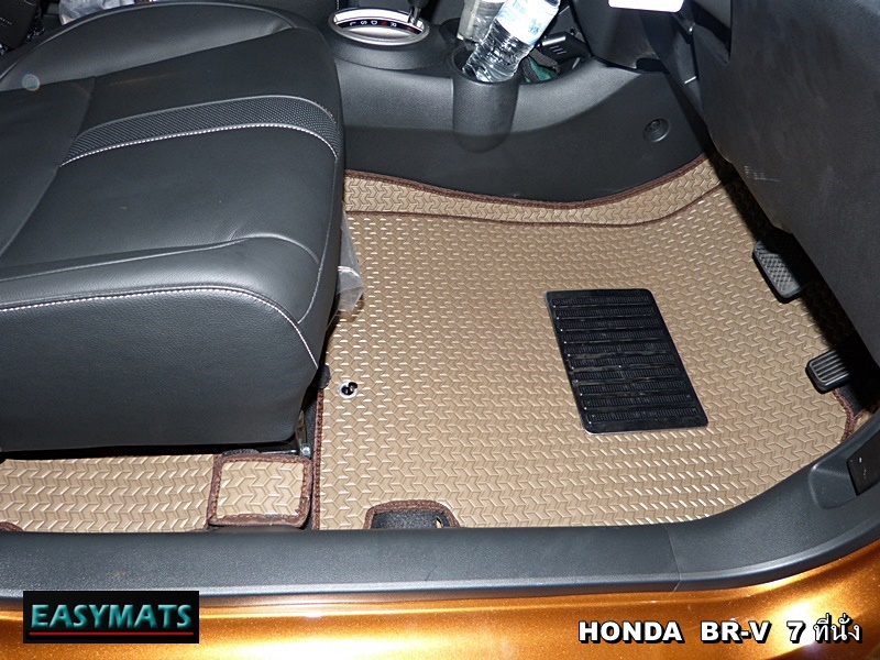 ยางปูพื้นรถยนต์ HONDA BRIO พรมลายกระดุม เข้ารูป