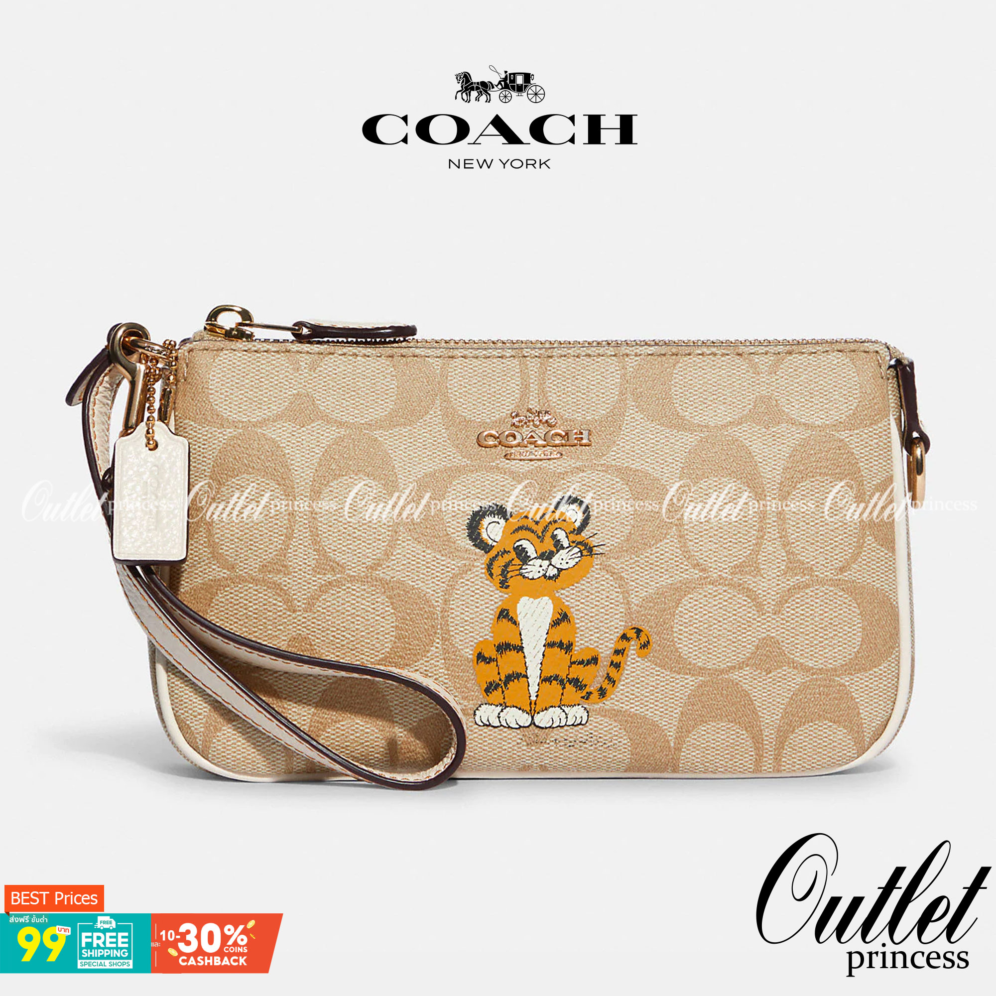 COACH NOLITA 19 IN SIGNATURE CANVAS WITH TIGER (C7699) 😻กระเป๋าถือ กระเป๋าสะพายทรงพอชเล็ก ปรับเป็นคล้องมือได้ รุ่นนี้ บอกเลยว่าใช้ง่ายสะพายคล่องมากๆ// จะสะพายไหล่ หรือปรับเปลี่ยนมาเป็นแบบคล้องมือเก๋ๆก็ยังได้ เพียงแค่ถอดตะขอมารวมกันไว้ที่หูกระเป๋าข