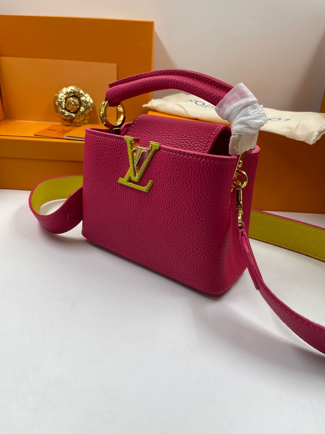 LV BB Capucines Python Handbags / LV Capucines BB Taurillon Leather 20cm พร้อมส่ง 6 สี **สินค้าเกรดออริจินอล 1:1 สลับแท้ ใช้งานต่างประเทศได้