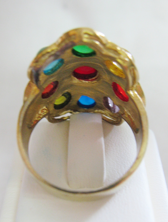 สินค้าหมดค่ะ แหวนพลอยมณีใต้น้ำ(เพชรพญานาค)นพเก้าเนื้อทองเหลือง(ทุกราศี)เบอร์9ค่ะ