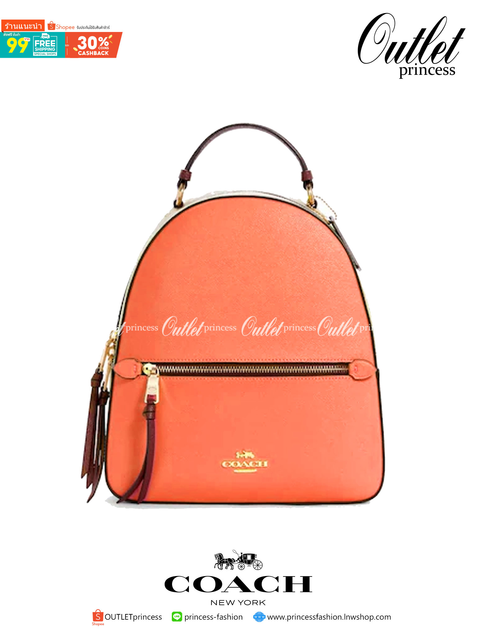 สวยจริงไรจริง วางไม่ลงเลยจ้าา😘 COACH JORDYN BACKPACK IN COLORBLOCK SIGNATURE ((C4082)) รุ่นที่สาวๆตามหา พร้อมสีหายากค่ะ!! กระเป๋าสะพายหลังแบบมีหูหิ้ว หนังแท้ชั้นดี ทรงสวย หรูค่ะ แถมสีตัดกันได้ลงตัวสวยงามมากๆ ด้านหน้ามีช่องซิปใส่ของจุกจิก; เปิดปิดช