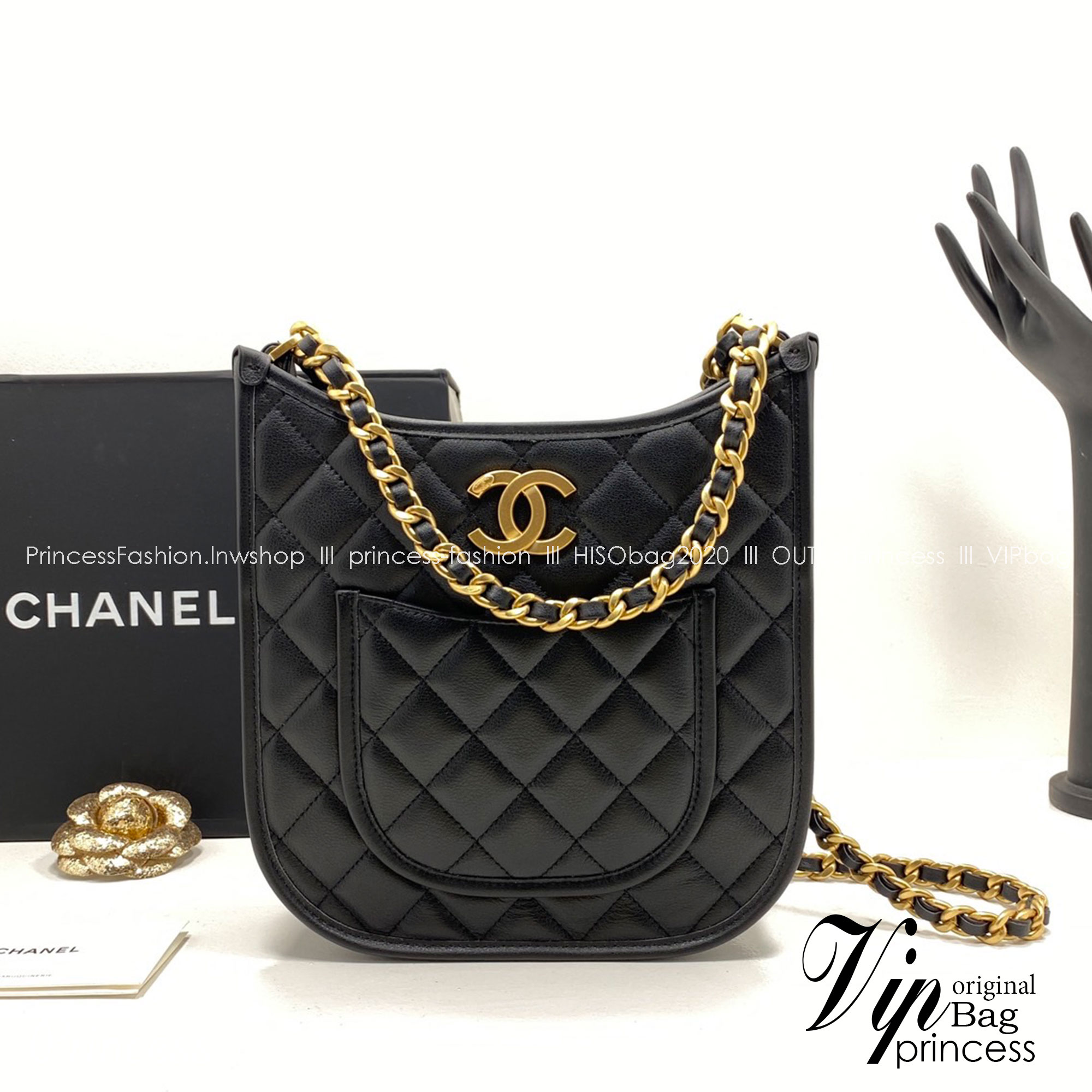 Chanel 24s hobo bag / CHANEL Casual Style Leather Party Style กระเป๋าสะพายทรงสวยมากค่ะ รุ่นตามหา เป็น every look ได้หลายโอกาส อะไหล่ทองหรูหรา เกรดออริ 1:1