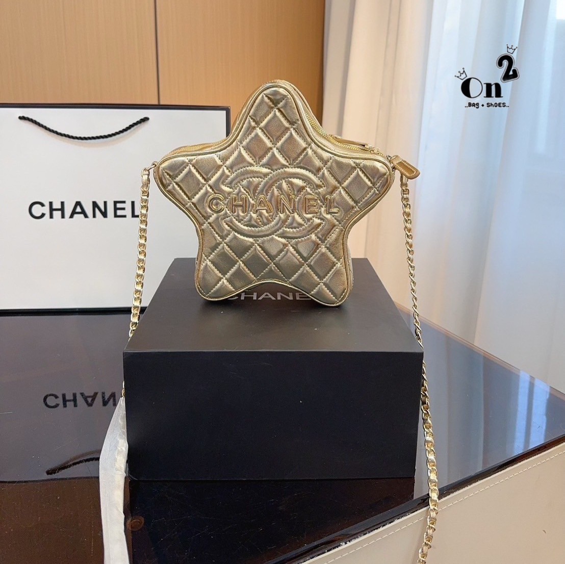 CHANEL STAR BAG IN LEATHER กระเป๋าสะพายรูปดาว ดีไซส์น่ารักน่าใช้ เกรดไฮเอน 1:1 ใช้งานต่างประเทศได้