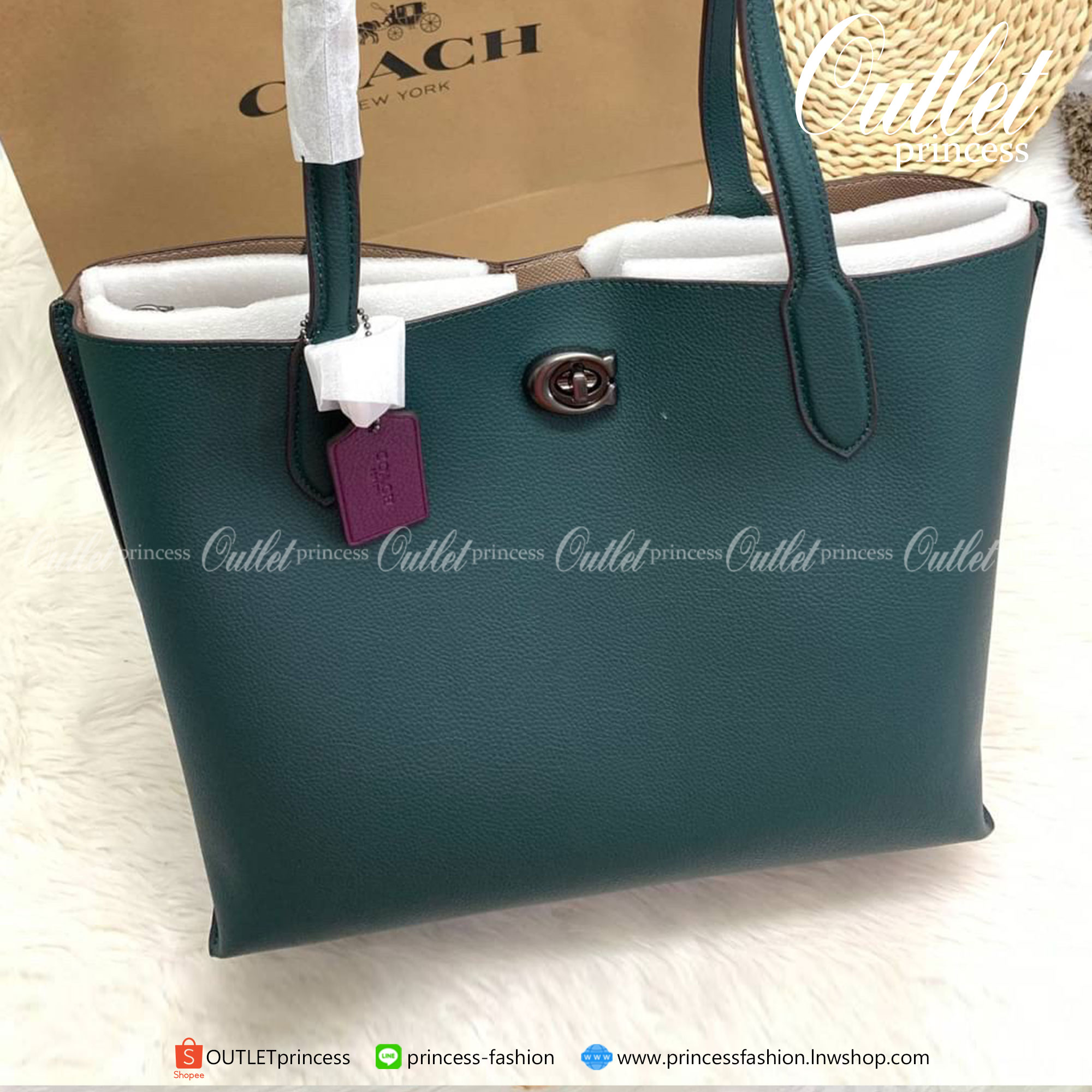 COACH WILLOW TOTE ((C0690)) สีมาใหม่ล่าสุดค่ะ กระเป๋าทรง Tote ใบใหญ่ หนังแท้อย่างดีค่ะ