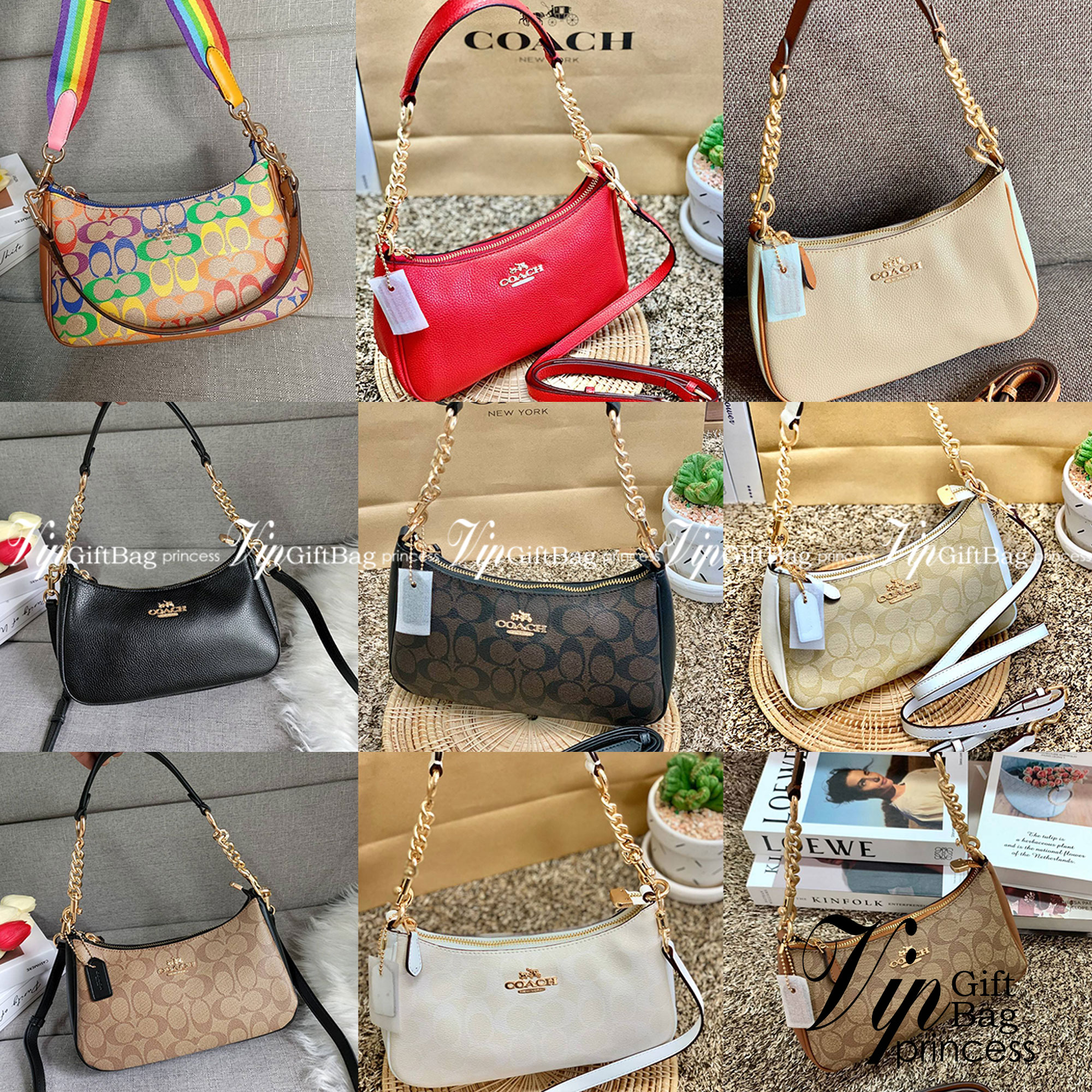 พร้อมส่งครบสี สวยทุกสีเลยค่า😘 ((CA173//CA209//CA548)) COACH TERI SHOULDER BAG 🔹กระเป๋าทรงพอช ในรูปแบบหนังแท้ หนังนิ่มสวยมากค่ะ