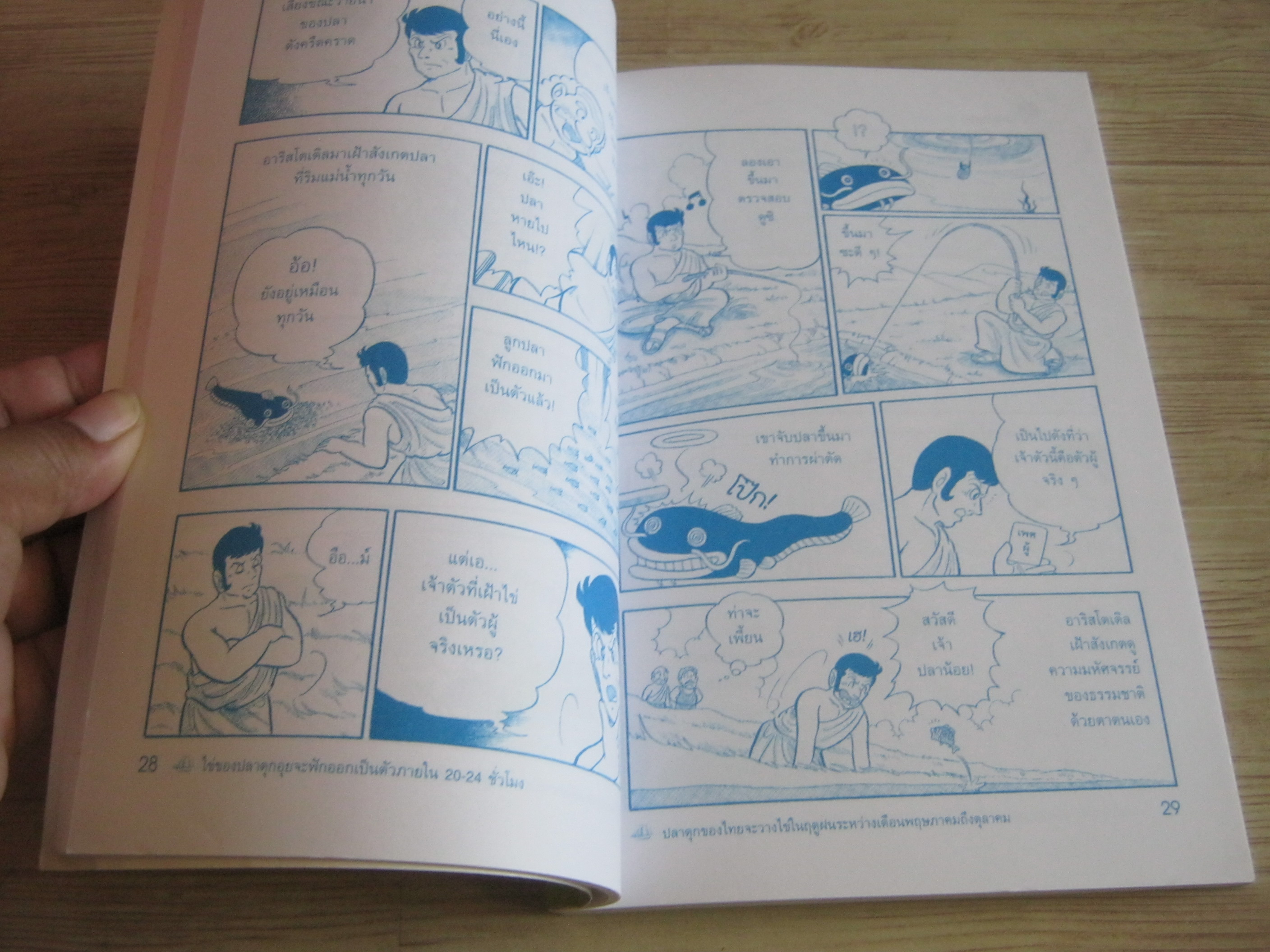 การ์ตูนชุด นักวิทยาศาสตร์เอกของโลก อาริสโตเติล ผู้บุกเบิกเส้นทางวิทยาศาสตร์ อาร์คีเมเดส นักประดิษฐ์ผู้พลิกโฉมโลก มาซาคะซึ ยามาซากิและทาดาอะกิ คิโมโตะ เขียน ดร.พิชาญ พิชัยณรงค์และดร.อธิปัตย์ บำรุง แปล