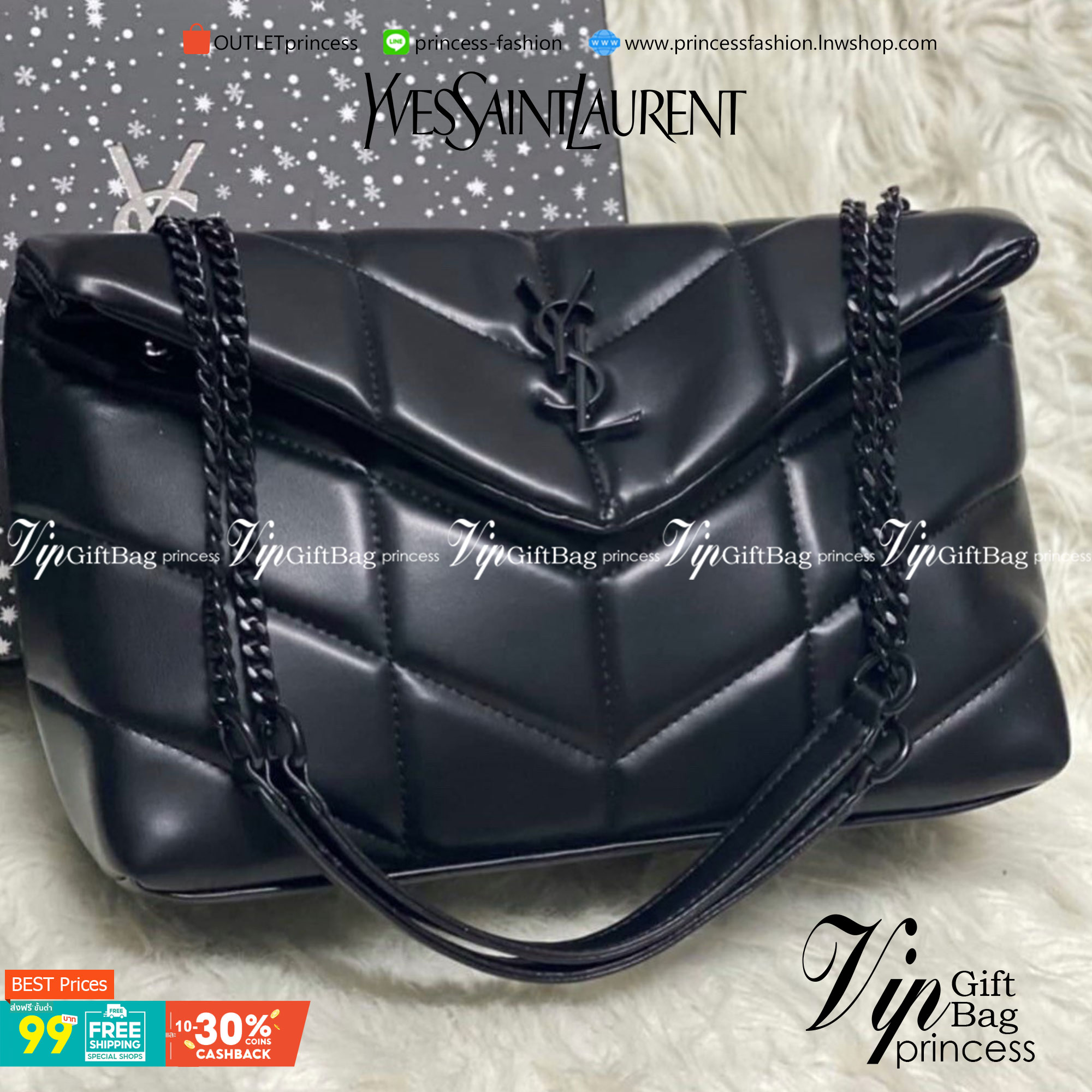 VIP 】YSL Saint Laurent Loulou Puffer quilted leather shoulder bag มามุงค่าา ใครเล็งใบนี้มาแล้วน้า งานหนังสวยเงางามสมการรอคอย มาแบบครบเซ็ทพร้อมถุงผ้าและกล่อง นอกจากจะซื้อมาใช้เองแล้ว ก็เหมาะซื้อเป็นของขวัญให้คนรู้จักเช่นกันนะคะ