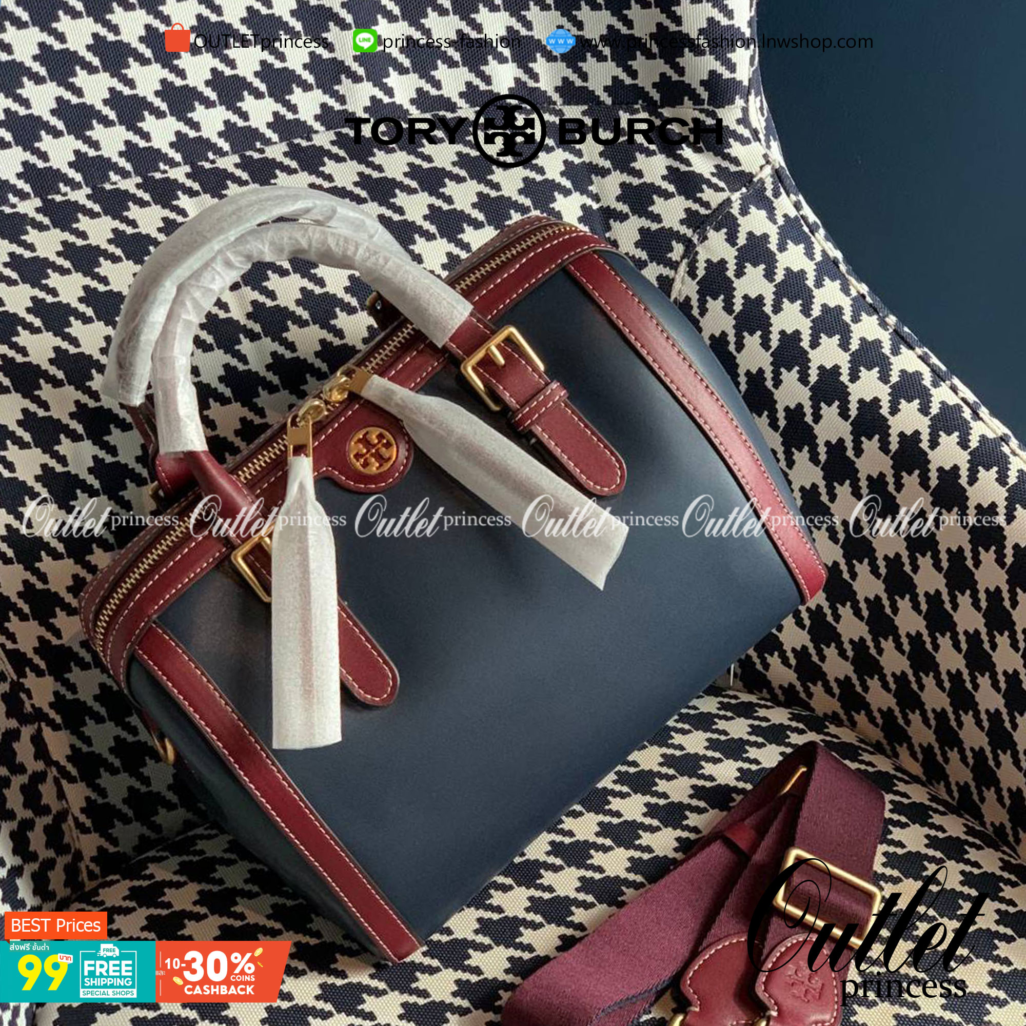 TORY BURCH T Monogram Color-block Barrel Duffle พร้อมส่งที่ไทย สวยก่อนใคร มี2ขนาด ไม่มีคือพลาดจร้าา😘 ✔️กระเป๋าทรงหมอน วัสดุหนังแท้ชั้นดีที่สุด หนังเรียบนิ่มสวย ✔️เปิดปิดกระเป๋าด้วยซิปคู่แบบมีหนังห้อย ภายในกว้างมากสำหรับไซด์นี้ หายห่ว