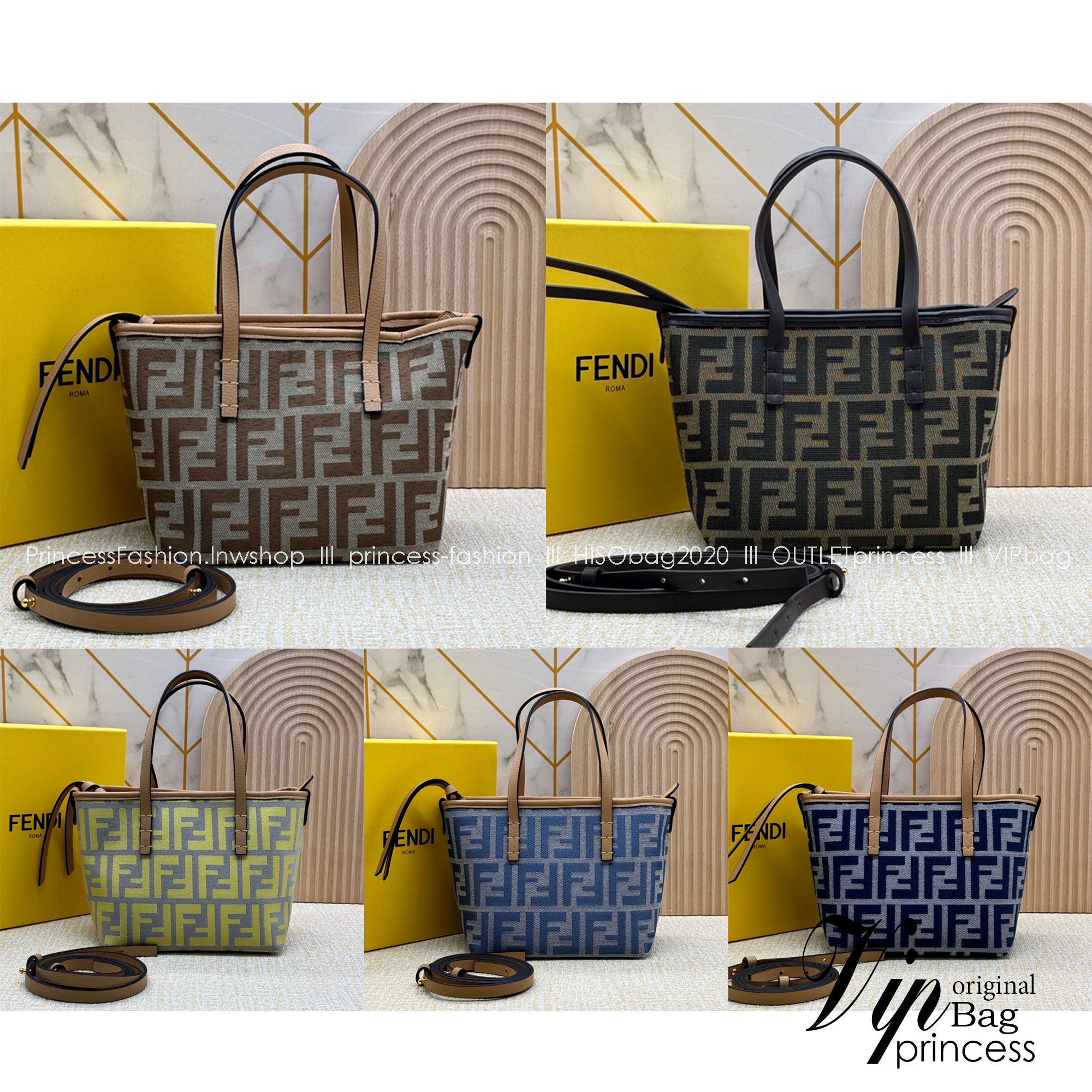 Fendi Roll Mini FF jacquard mini bag / YSL TOTE BAG MINI กระเป๋าสะพายทรงโท้ทไซส์มินิ เกรดออริ 1:1 ใช้งานต่างประเทศได้