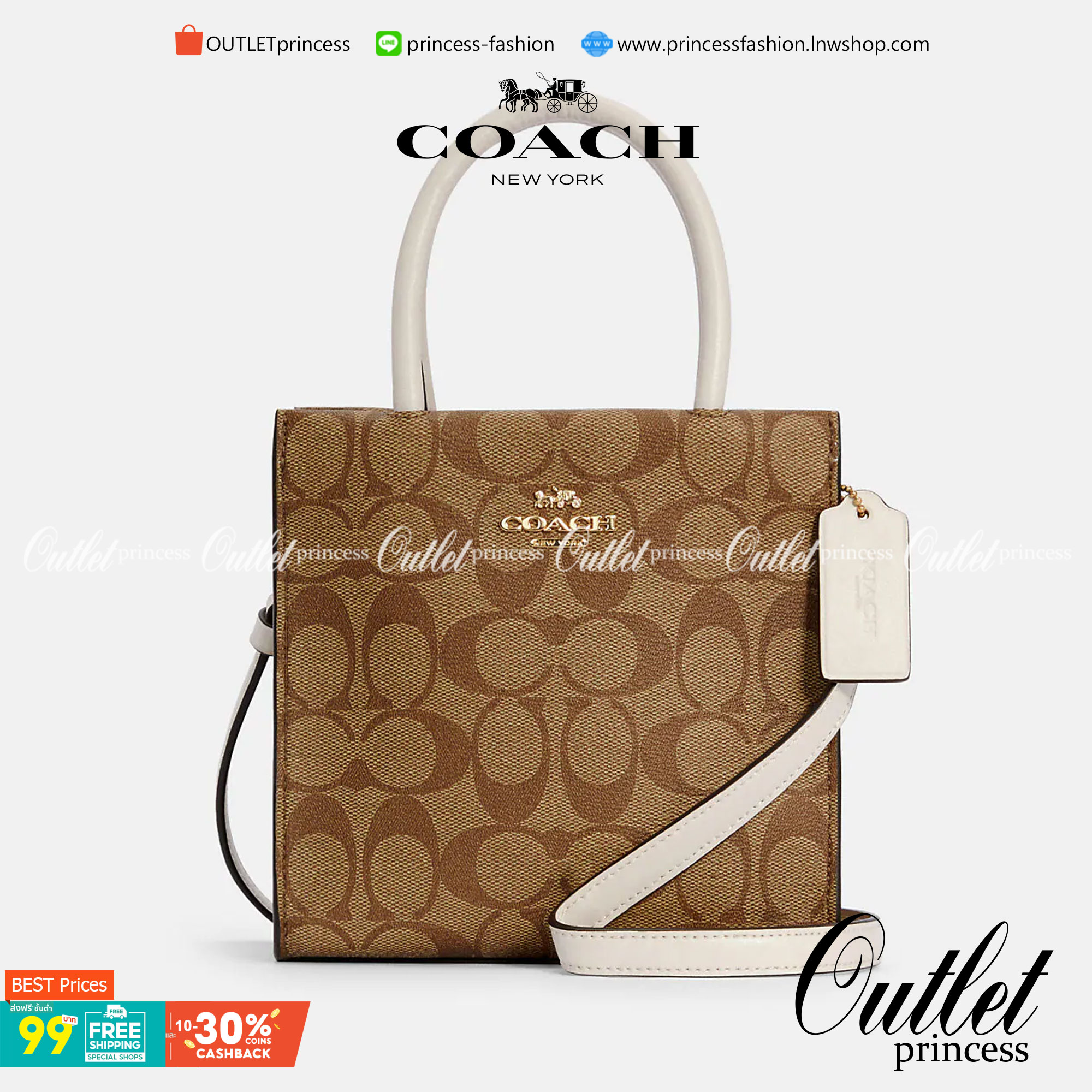 COACH MINI CALLY CROSSBODY IN SIGNATURE ((3599, 2184, 5693, 2134, 2183)) พร้อมส่งที่ไทยทันที! กระเป๋าสะพายครอสบอดี้ร์ กระเป๋าครอสบอดี้โท้ทมินิไซส์ รุ่นใหม่สุดฮอต!! ใบจริงคือน่ารักม้ากกกก!! สวยอยู่ทรง น่ารักน่าใช้ ทรงTote ปากกระเป๋าเปิดปิดแบบแม่เหล็ก ภายใน