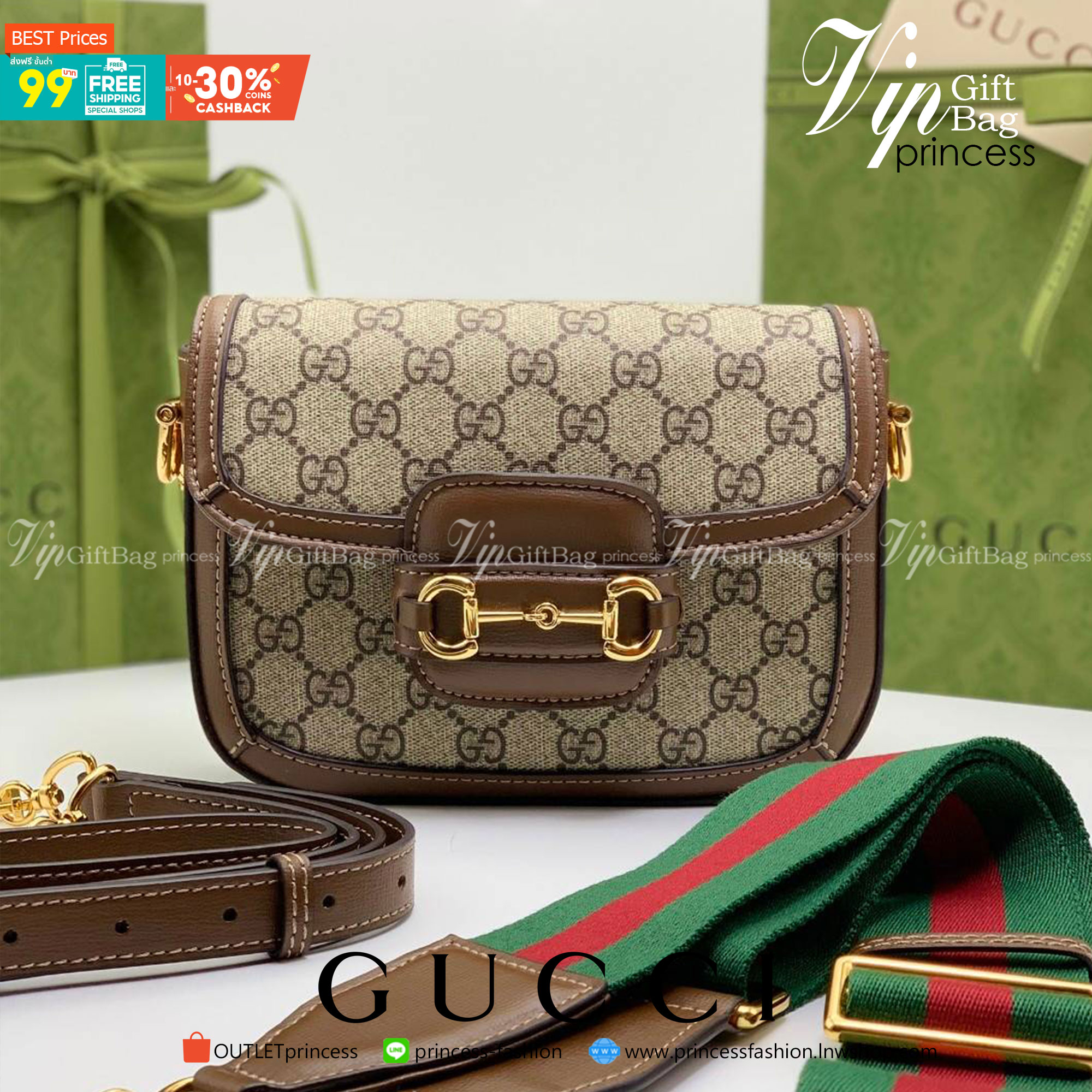VIP GIFTbag 】หนังแท้สวยมากกกกกก มีจำนวนจำกัดน้าา Gucci Horsebit 1955 mini bag กระเป๋าสะพายข้าง ทรงใช้งานง่าย ดีไซน์เรียบหรูและคลาสสิคตามสไตล์ ใส่ของสำคัญได้สบาย ใส่มือถือได้ทุกรุ่น มาพร้อมสายสะพายสปอร์ต ถอดออกได้ ปรับได้ตามตัว ใบนี้แมทช์ได้กับทุกสไตล์การแ