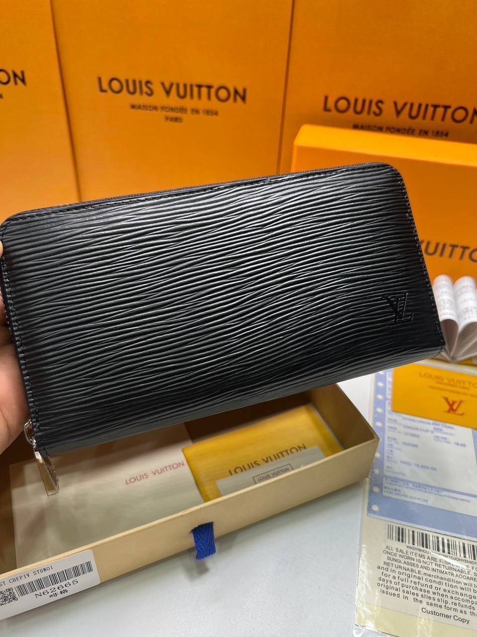 ORI หนังแท้ | LV Zippy Horizontal Monogram Shadow / LV LongWallet กระเป๋าสตางค์ใบยาว กระเป๋าสตางค์ซิปรอบ