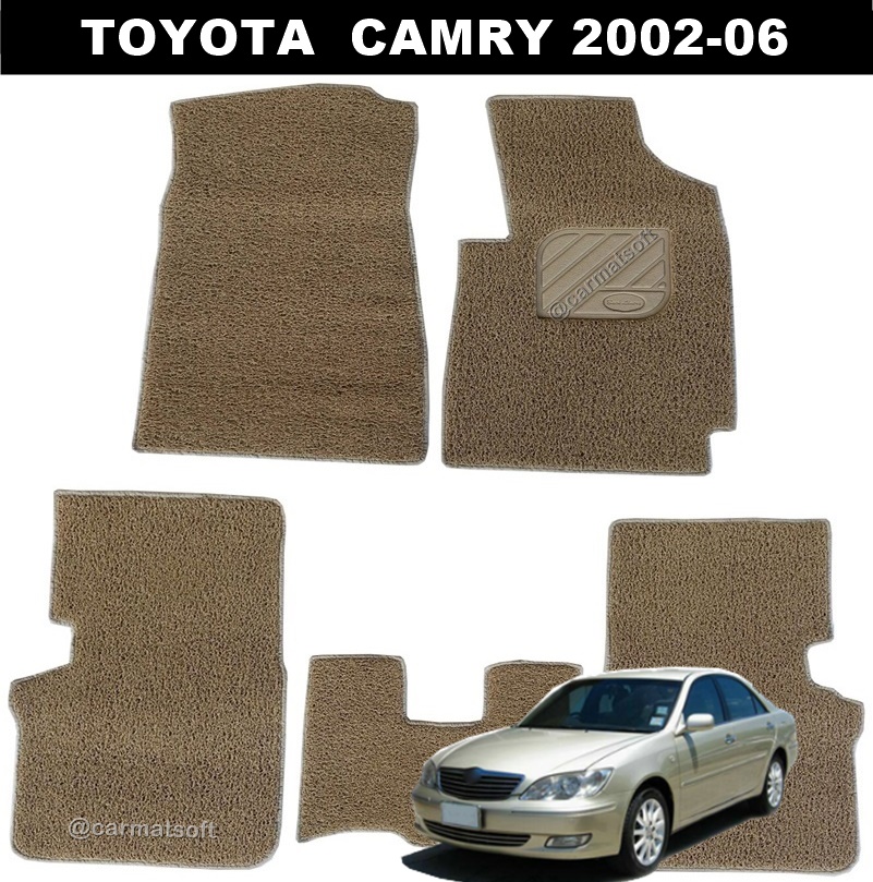 พรมดักฝุ่นไวนิล TOYOTA CAMRY 2002-06 พรมดักฝุ่นรถยนต์ เกรดA ใยหนานุ่ม เข้ารูป ตรงรุ่นรถ