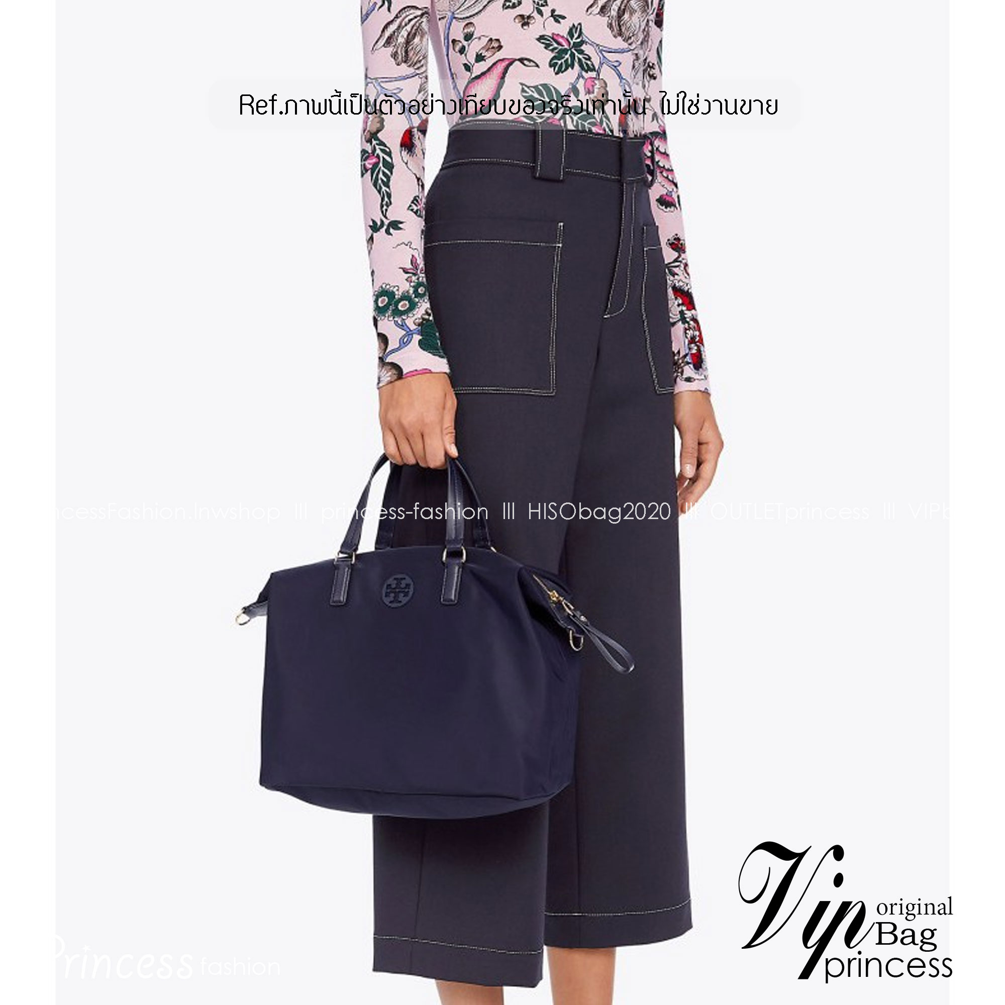 Tory Burch Tilda Slouchy Nylon Bag / Tory Tote Bag กระเป๋าสะพายดีไซน์เรียบง่าย น้ำหนักเบา จุของได้เยอะ เกรดออริ สลับแท้ 1:1 ใช้งานต่างประเทศได้