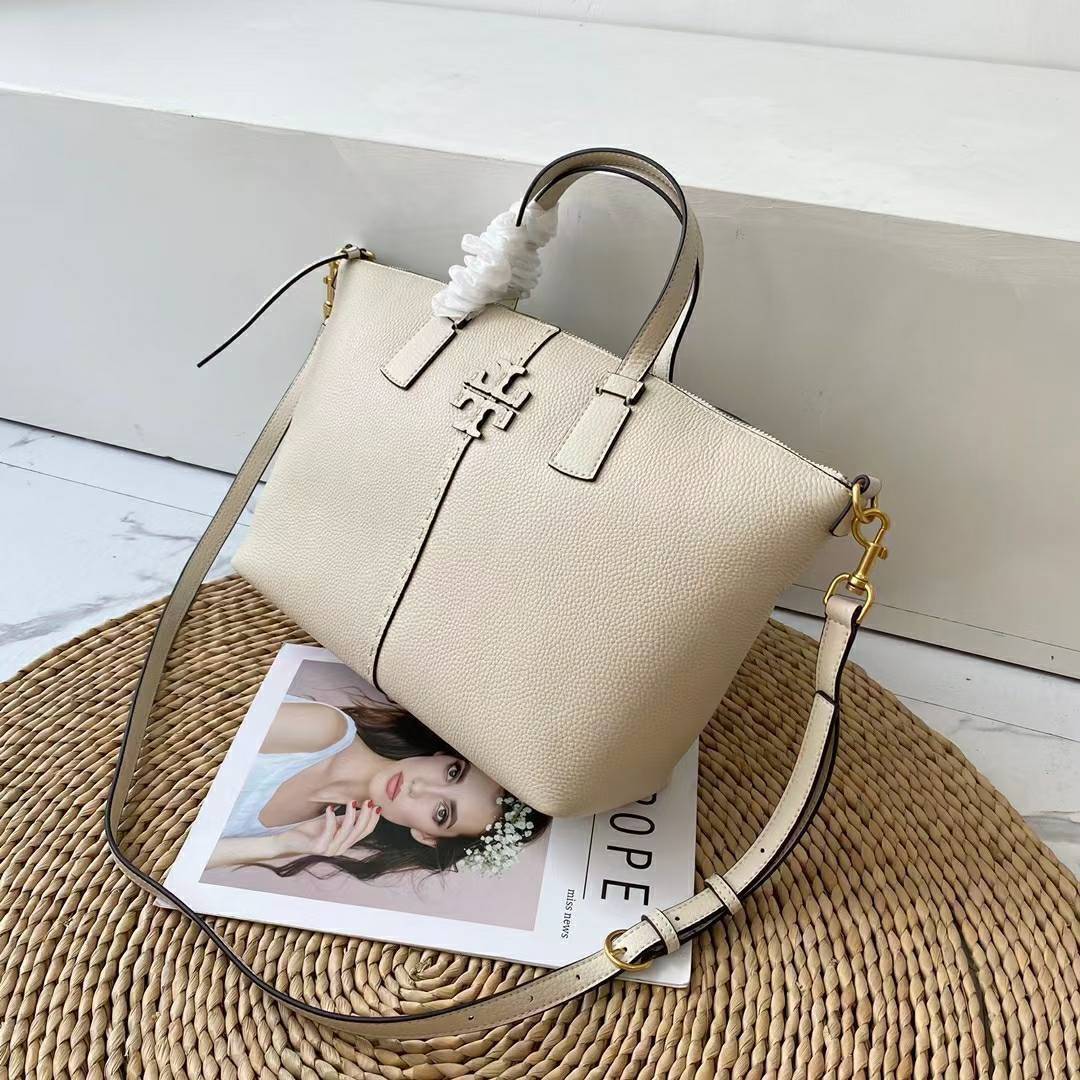 Tory Burch McGraw Top-Zip Satchel bag กระเป๋าสะพาย Crossbody ใบใหญ่ ทรงสวยสุดฮิต รุ่นใหม่ มาแรงที่สุดในตอนนี้!! วัสดุหนังแท้ สัมผัสนุ่มมือ หนังสวยสุดๆ