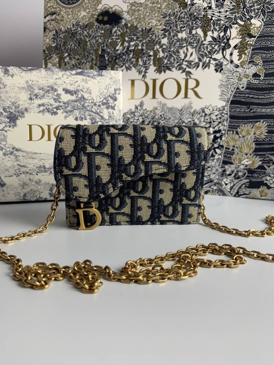 ORI Dior Saddle Nano Pouch / Dior Oblique Jacquard พร้อมส่งที่ไทย ภาพสินค้าถ่ายจากงานขายจริง ใช้งานต่างประเทศได้