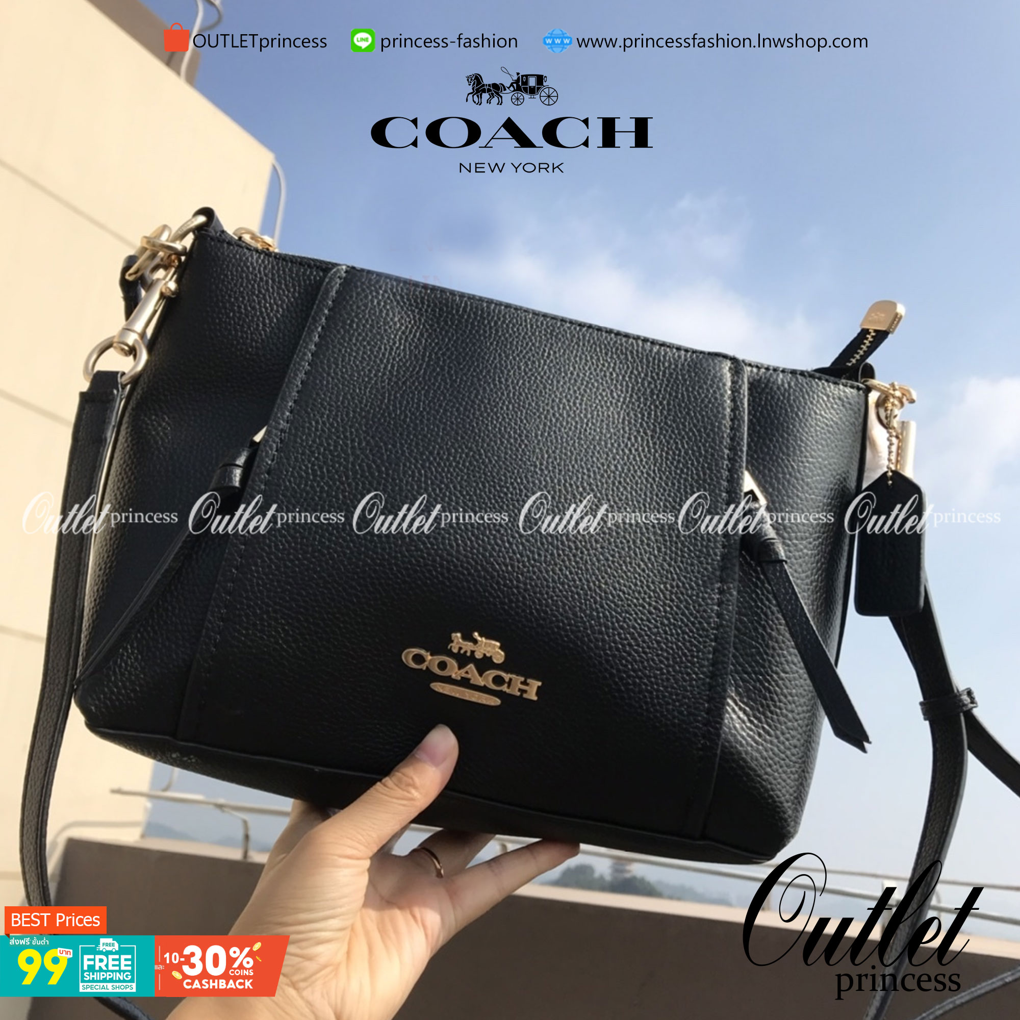 COACH SMALL MARLON SHOULDER BAG ((1600//1597)) 🌈พร้อมส่งที่ไทยอีกครั้ง ตามคำเรียกร้อง ห้ามพลาด! กระเป๋าหิ้ว//คล้องไหล่//สะพายข้างได้ หนังแท้ ทรงสวยมากค่ะ ด้านหน้ามีช่องซิปซ่อนแบบหนังห้อยให้2ช่อง ใส่ของจุกจิกค่ะ เปิดปิดกระเป๋าแบบซิป ภายในกว้างใส่ขอ