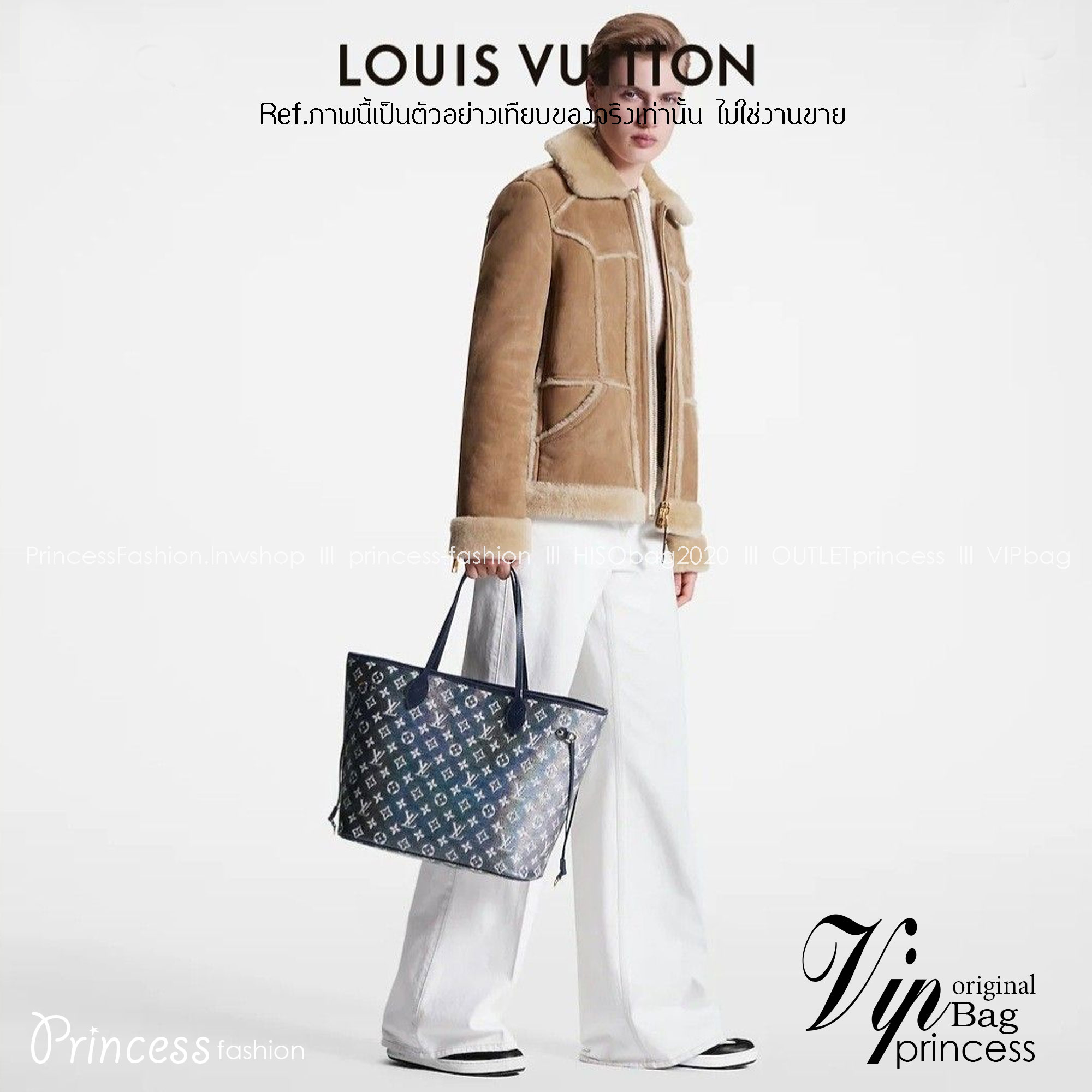 LV Neverfull MM Other Monogram Canvas - Handbags M22921 / LV DENIM TOTE BAG พร้อมส่ง ดีไซน์ใหม่ที่ฮอตที่สุด กระเป๋าใบใหญ่ทรง tote มาพร้อมใบลูก ภายในโล่งกว้าง มีช่องซิปแยกให้ ใบใหญ่ก็ใส่ของได้เยอะมากๆ