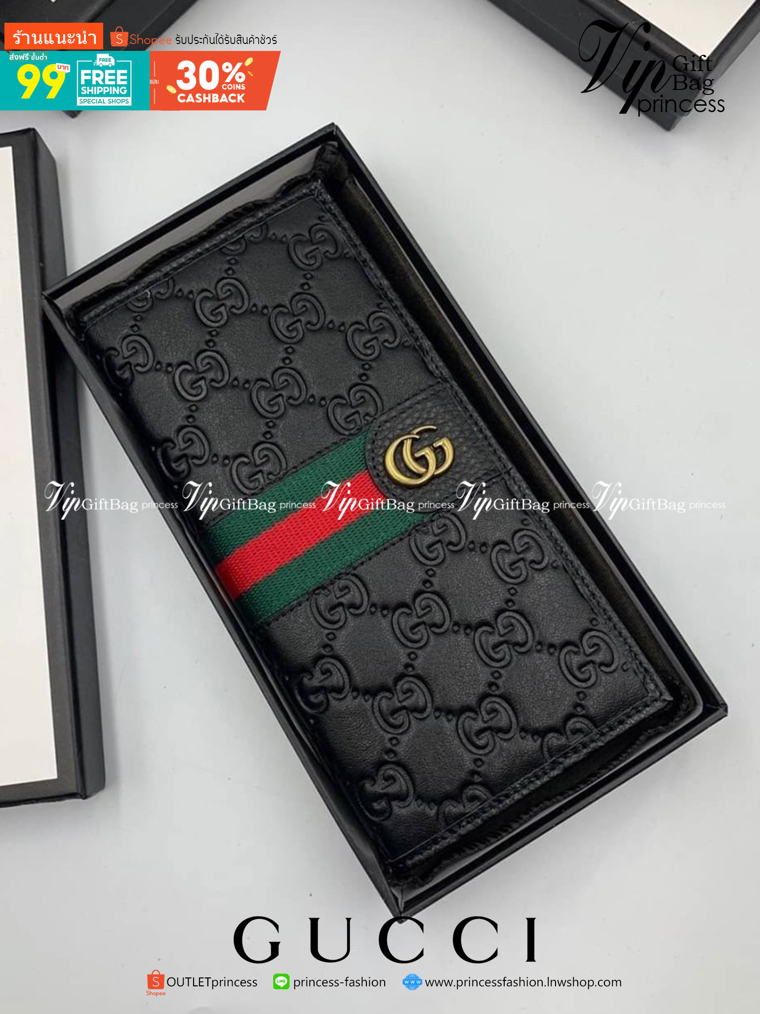 หนังแท้ GUCCI Men Long Wallet รุ่นใหม่ล่าสุด!! หนังสวยเริด ดีงามมากค่าาา กระเป๋าสตางค์ใบยาว ดีไซน์ใหม่ สวยดูหรู ถือใช้กำลังเหมาะมือ ใส่บัตรได้เยอะ ใส่ธนบัตรได้ทุกชนิด มาครบ set พร้อมส่ง!! เป็นไอเท็มที่หนุ่มๆต้องมีจริงๆจ้า 😎😎