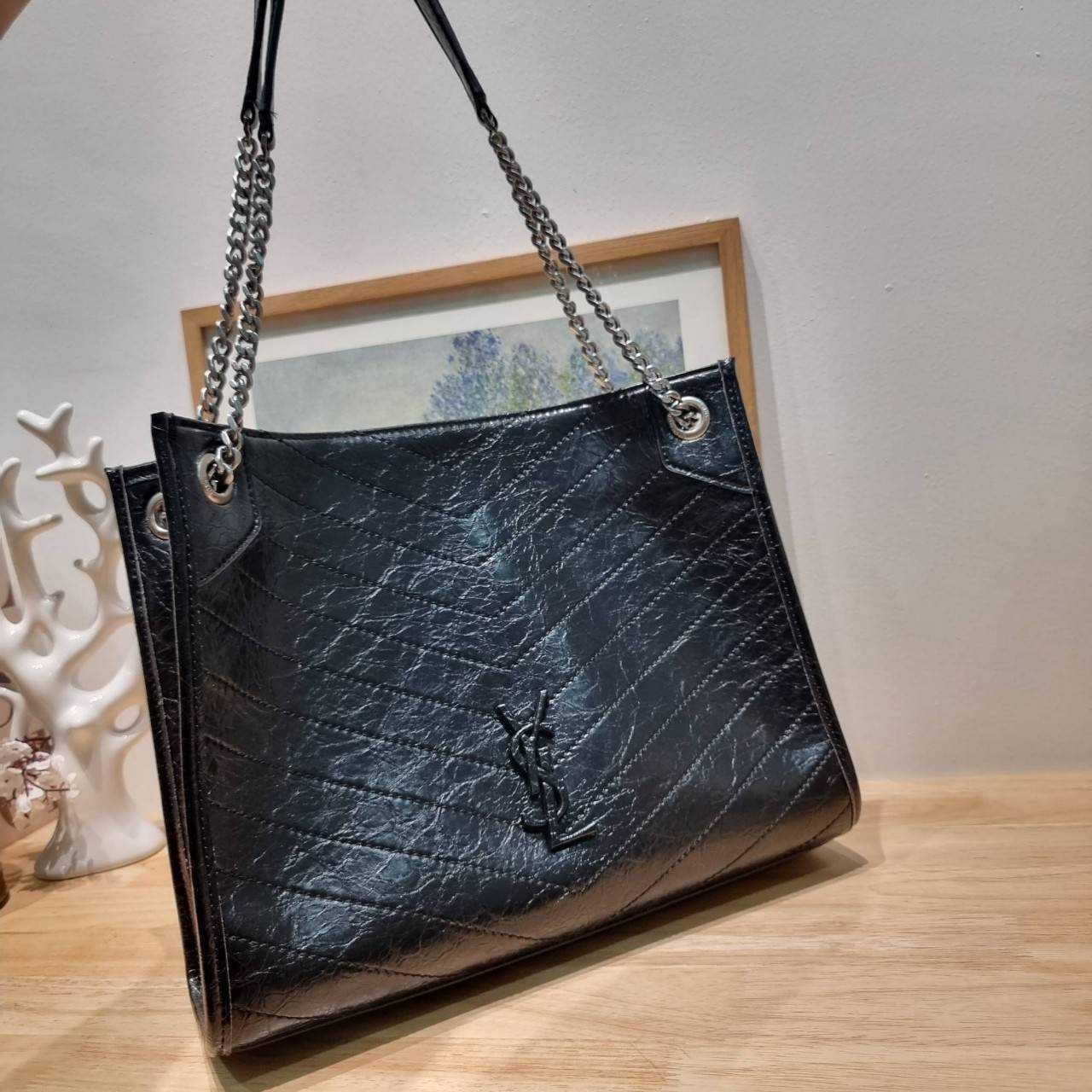 Ysl niki tote bag กระเป๋าสะพายไหล่ทรงโท้ทใบใหญ่ เกรดออริ 1:1 ใช้งานต่างประเทศได้