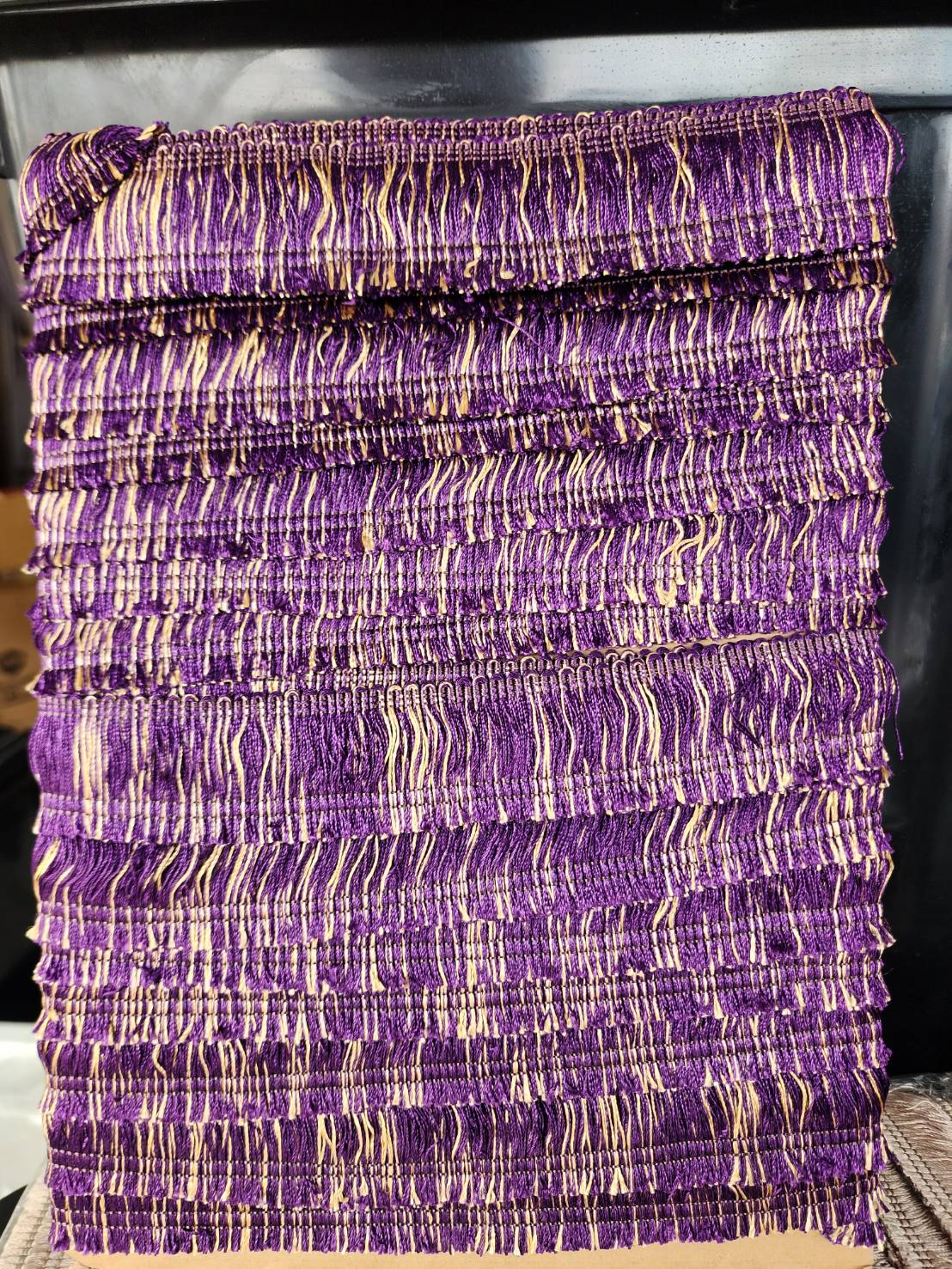 เทปครุยผ้าม่านสีม่วง (ขายยกพับ10หลา)(อย่างดี)รุ่นAขนาด3นิ้ว