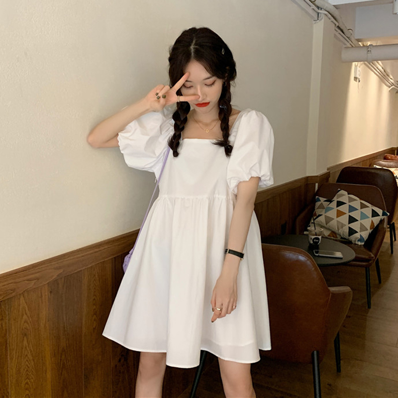 พร้อมส่ง 🖤 Selena dress เดรสแขนตุ๊กตา (IN31698)