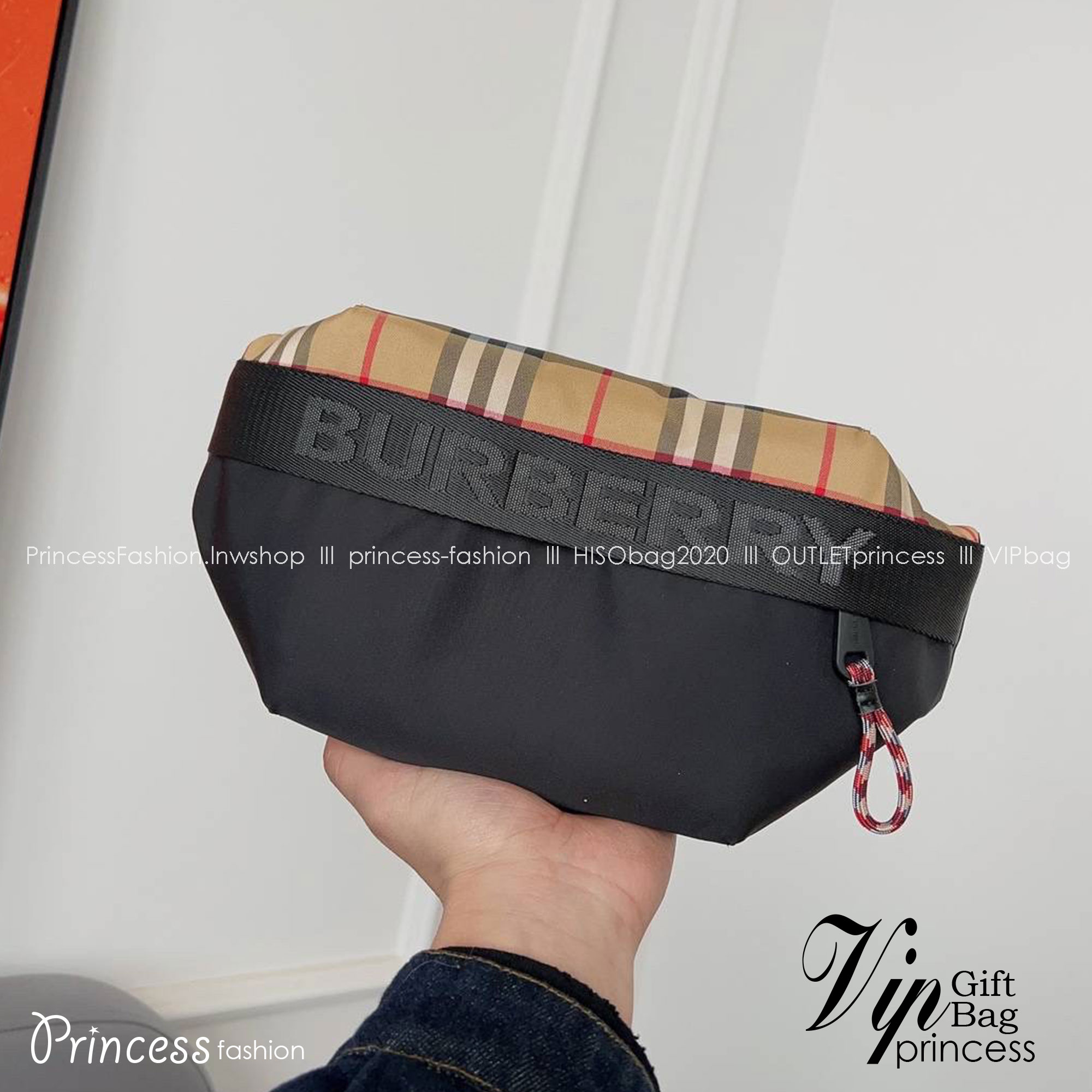 Burberry Vintage Check Sonny Belt Bag / BURBERRY FRAGRANCES BELT BAG วัสดุ 100% POLYAMIDE (Nylon & Canvas) กระเป๋าคาดเอว คาดอกแบบ UNISEX ใช้ได้ทุกเพศ