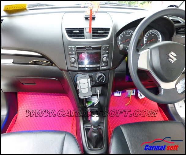 พรมปูพื้นรถยนต์Suzuki swift ปี2012-17 พรมลายกระดุมEVA เต็มคัน